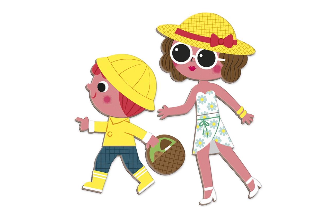 Janod Beschäftigungsspielzeug Magnetbuch 4 Jahreszeiten