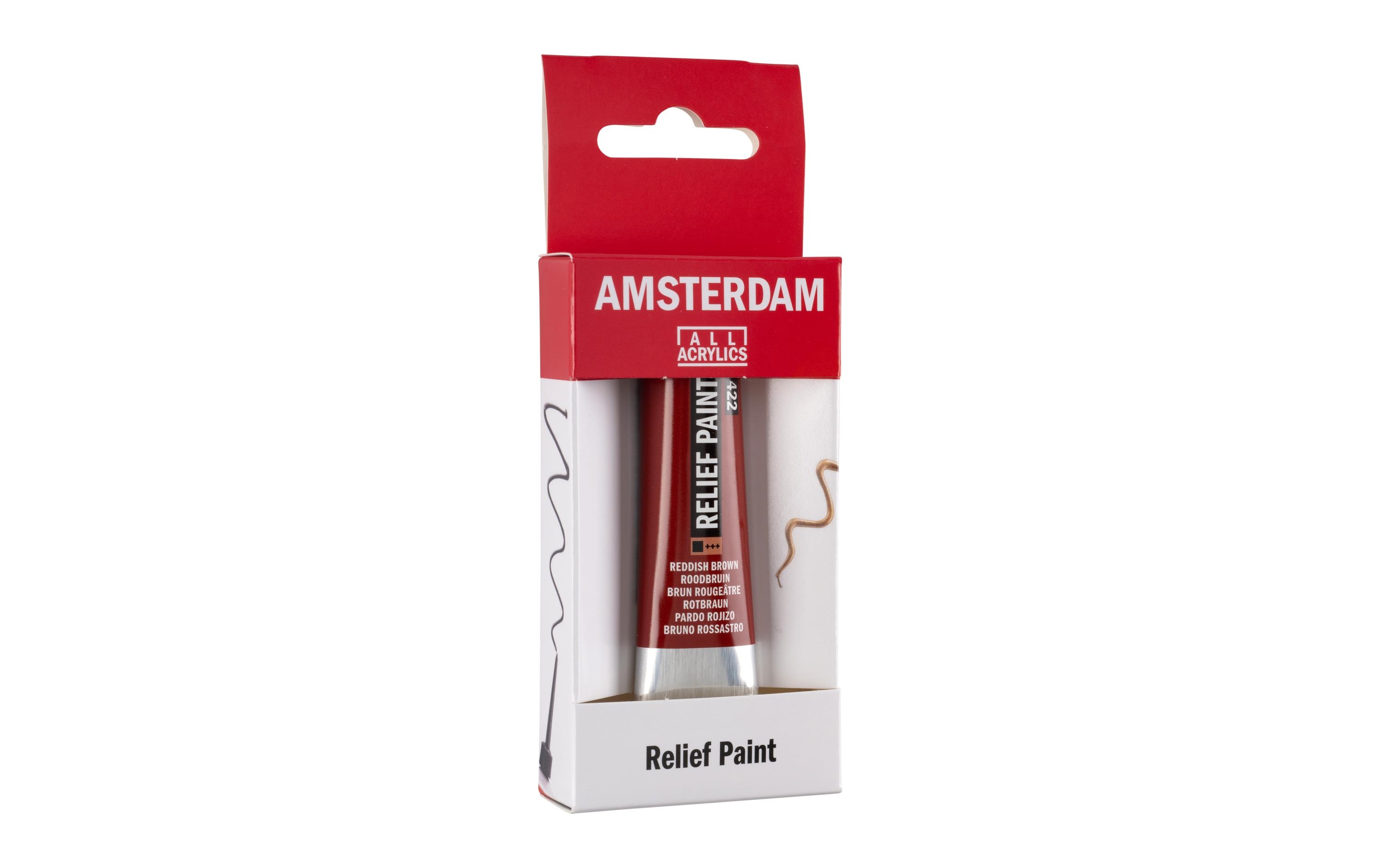 Amsterdam Acrylfarbe Reliefpaint 422 Rotbraun deckend, 20 ml Amsterdam Acrylfarbe Reliefpaint 422 Rotbraun deckend, 20 ml