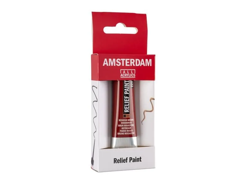 Amsterdam Acrylfarbe Reliefpaint 422 Rotbraun deckend, 20 ml