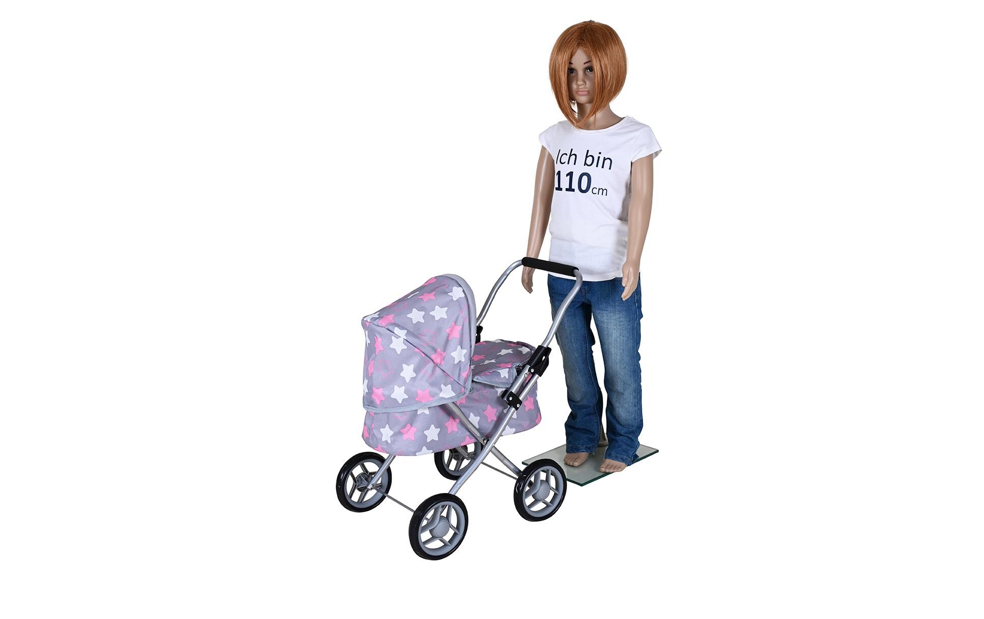 Knorrtoys Puppenbuggy Mini Lilli Star Grey Pink