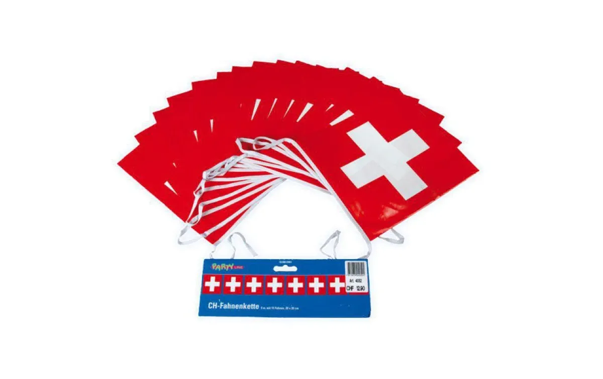 Haushaltsware Girlande Schweizerkreuz Haushaltsware Girlande Schweizerkreuz