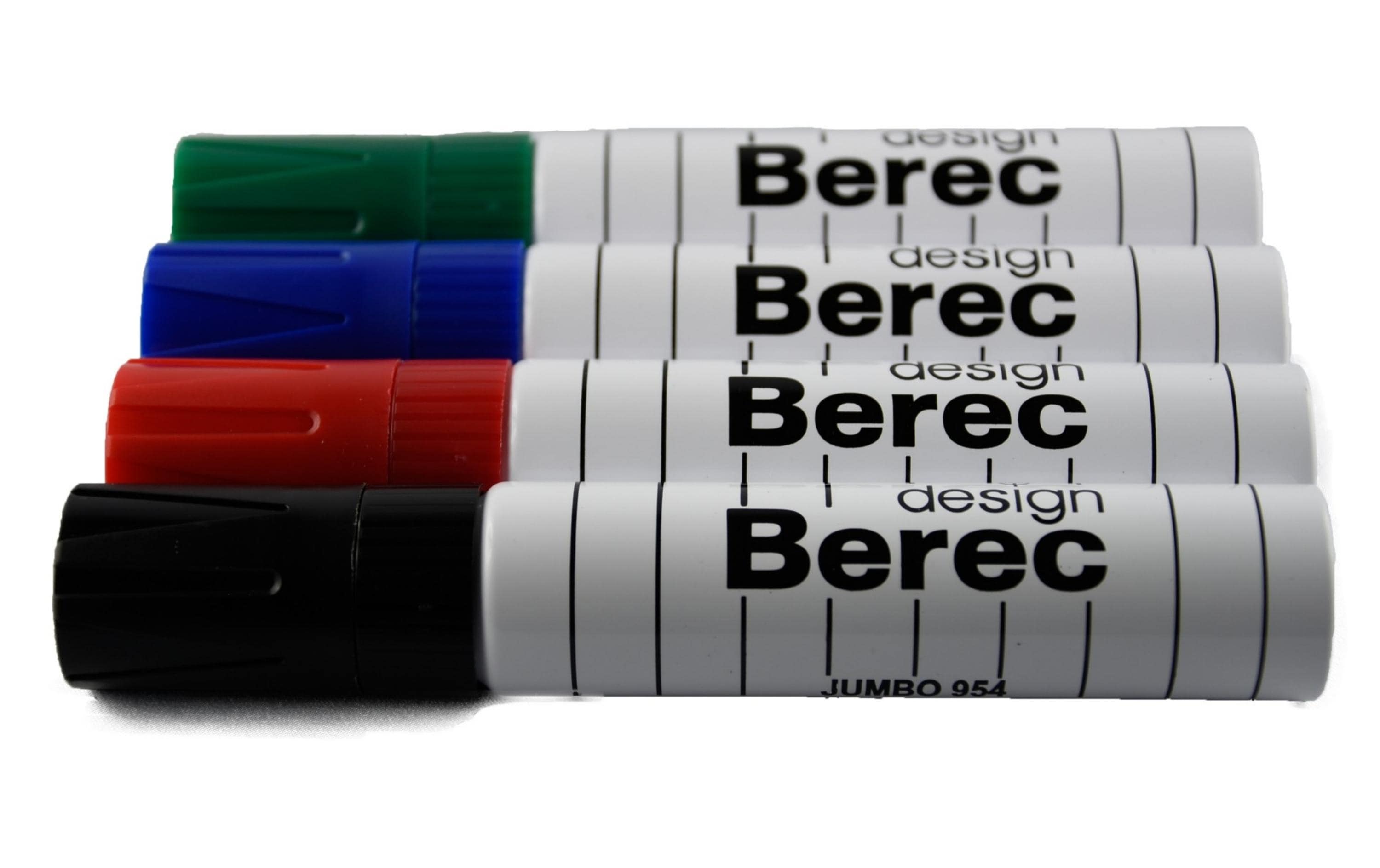 Berec Whiteboard-Marker Jumbo 4er Etui, Blau/Grün/Rot/Schwarz Berec Whiteboard-Marker Jumbo 4er Etui, Blau/Grün/Rot/Schwarz