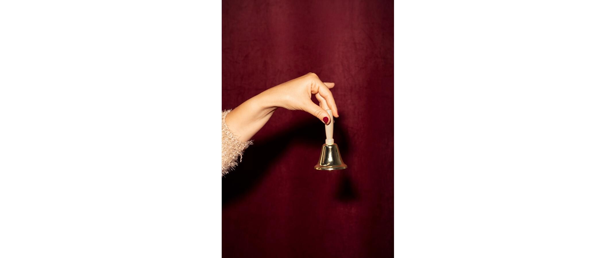 Partydeco Weihnachtsmann-Glocke, Gold