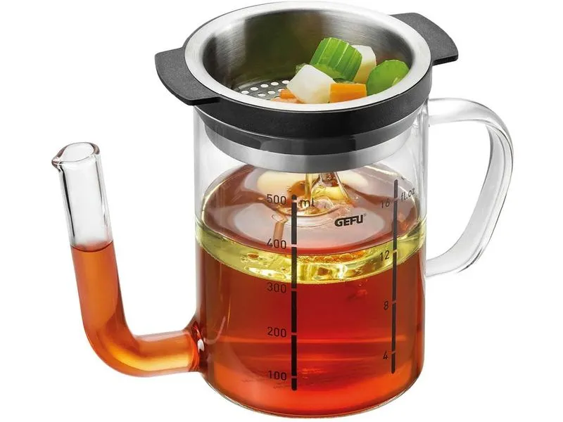 GEFU Fett-Trennkanne Separato 5 dl, Transparent/Schwarz