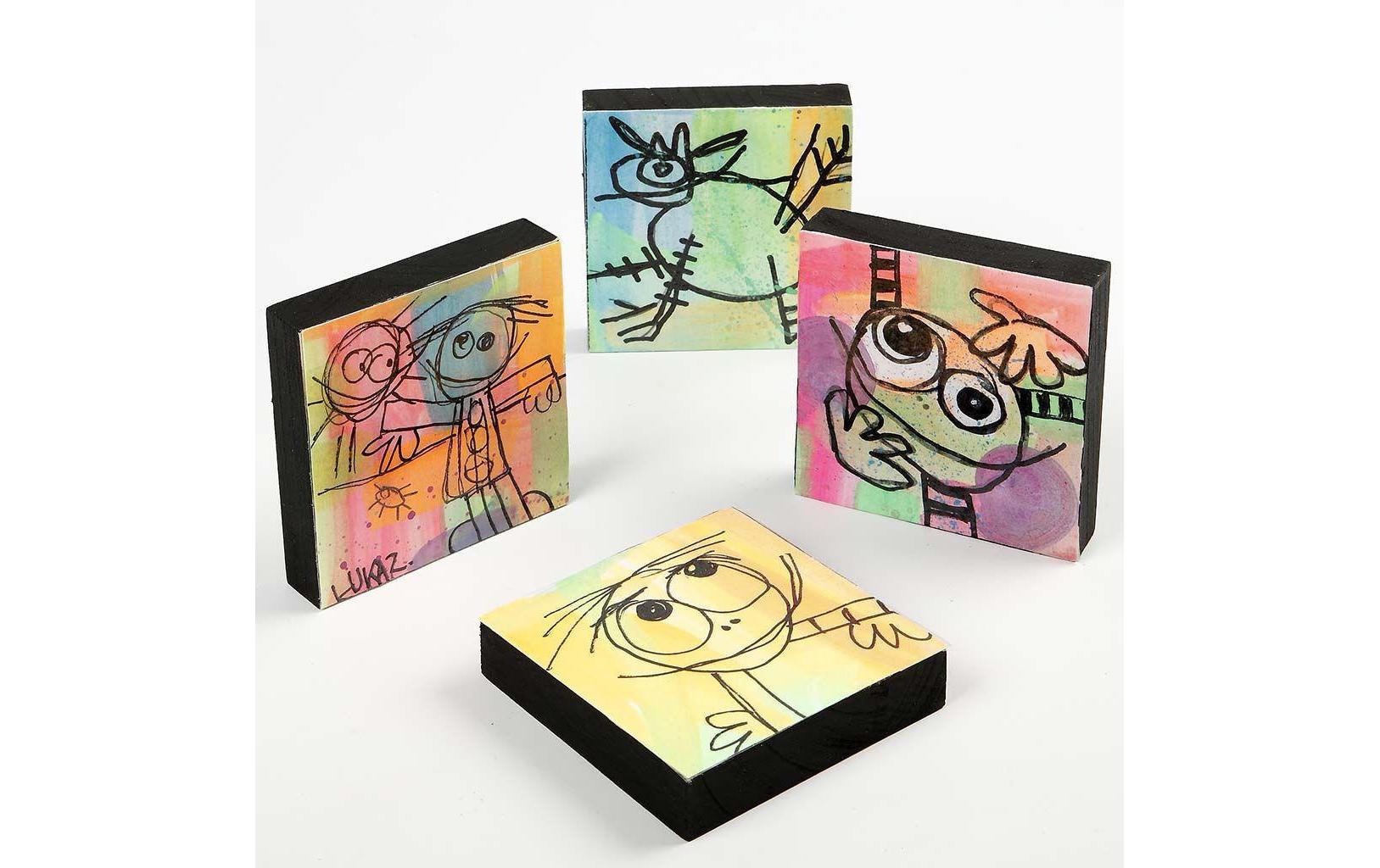 Creativ Company Holzartikel 9.6 x 9.6 cm Platte quadratisch