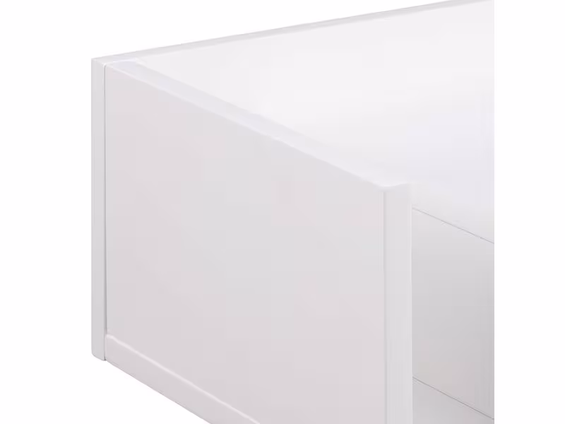 AC Design Nachttisch Ashlan 40 cm x 16.5 cm, Weiss glanz