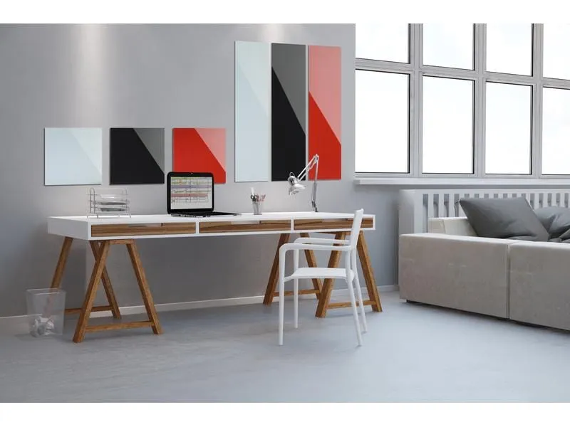 Bi-Office Magnethaftendes Glassboard 48 cm x 78 cm, Schwarz Bi-Office Magnethaftendes Glassboard 48 cm x 78 cm, Schwarz