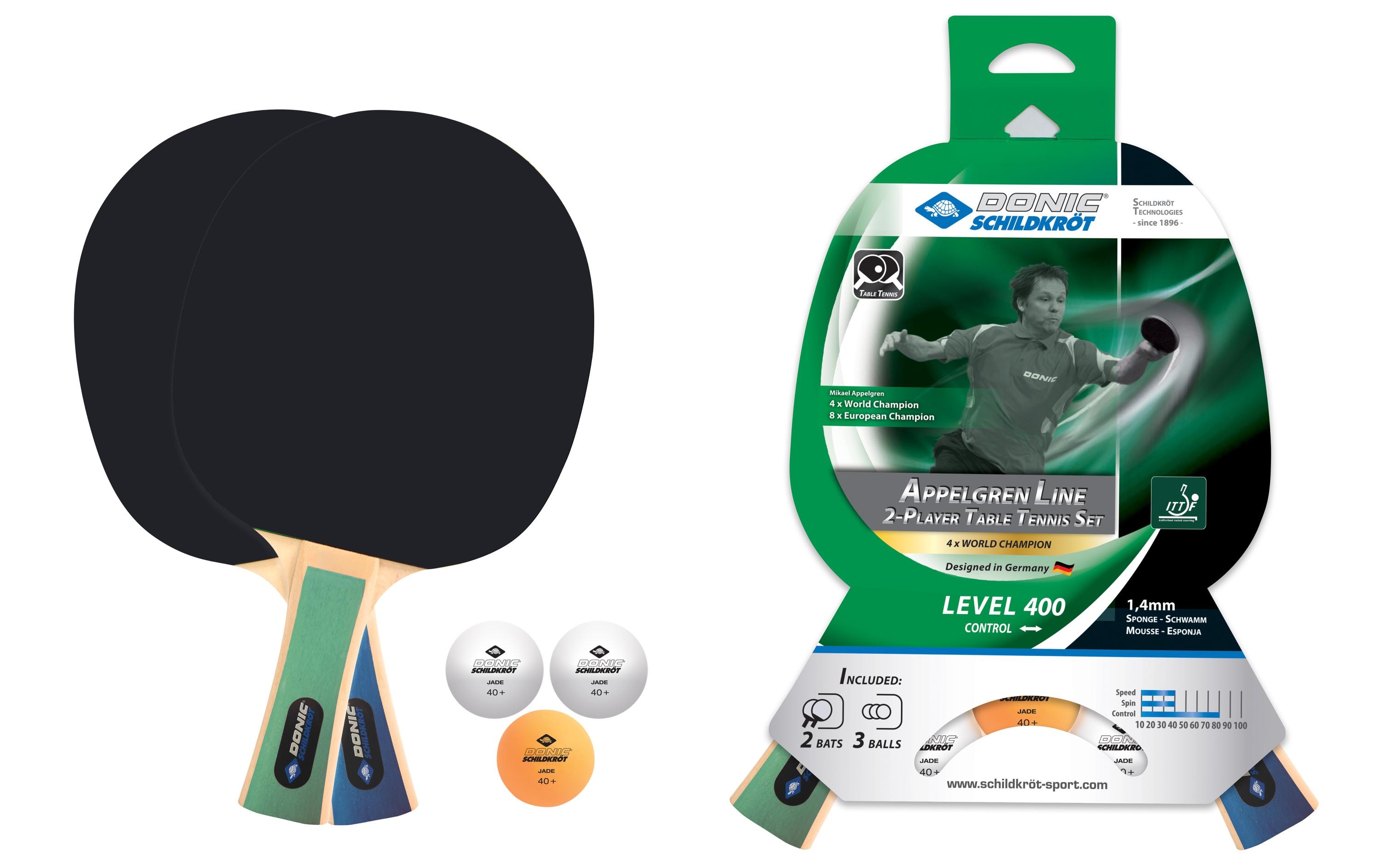 DONIC Schildkröt Tischtennis Set Level 400 Applegren Line