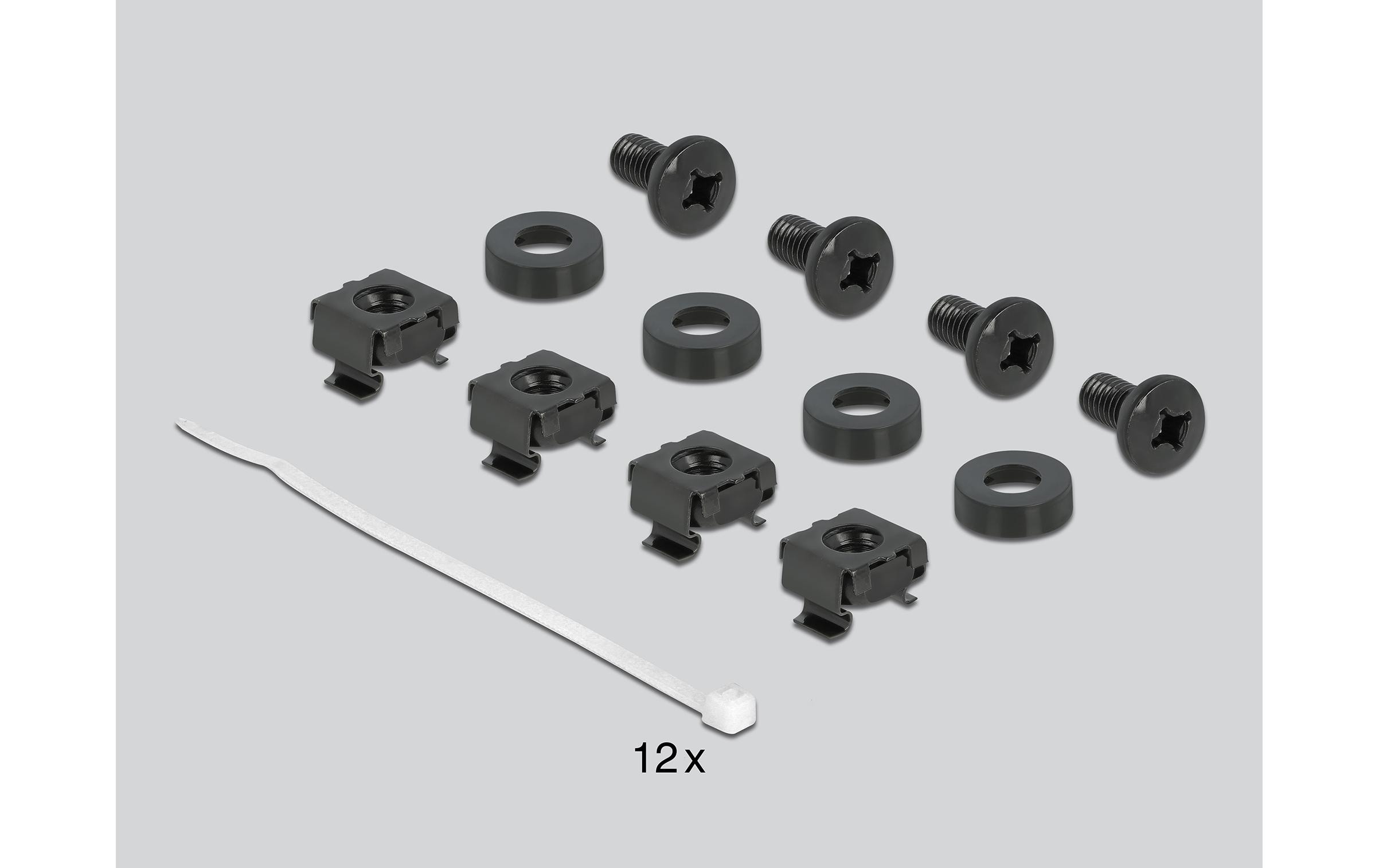 Delock Bürstenleiste mit Kabelabfangplatte, 1HE , Schwarz Delock Bürstenleiste mit Kabelabfangplatte, 1HE , Schwarz