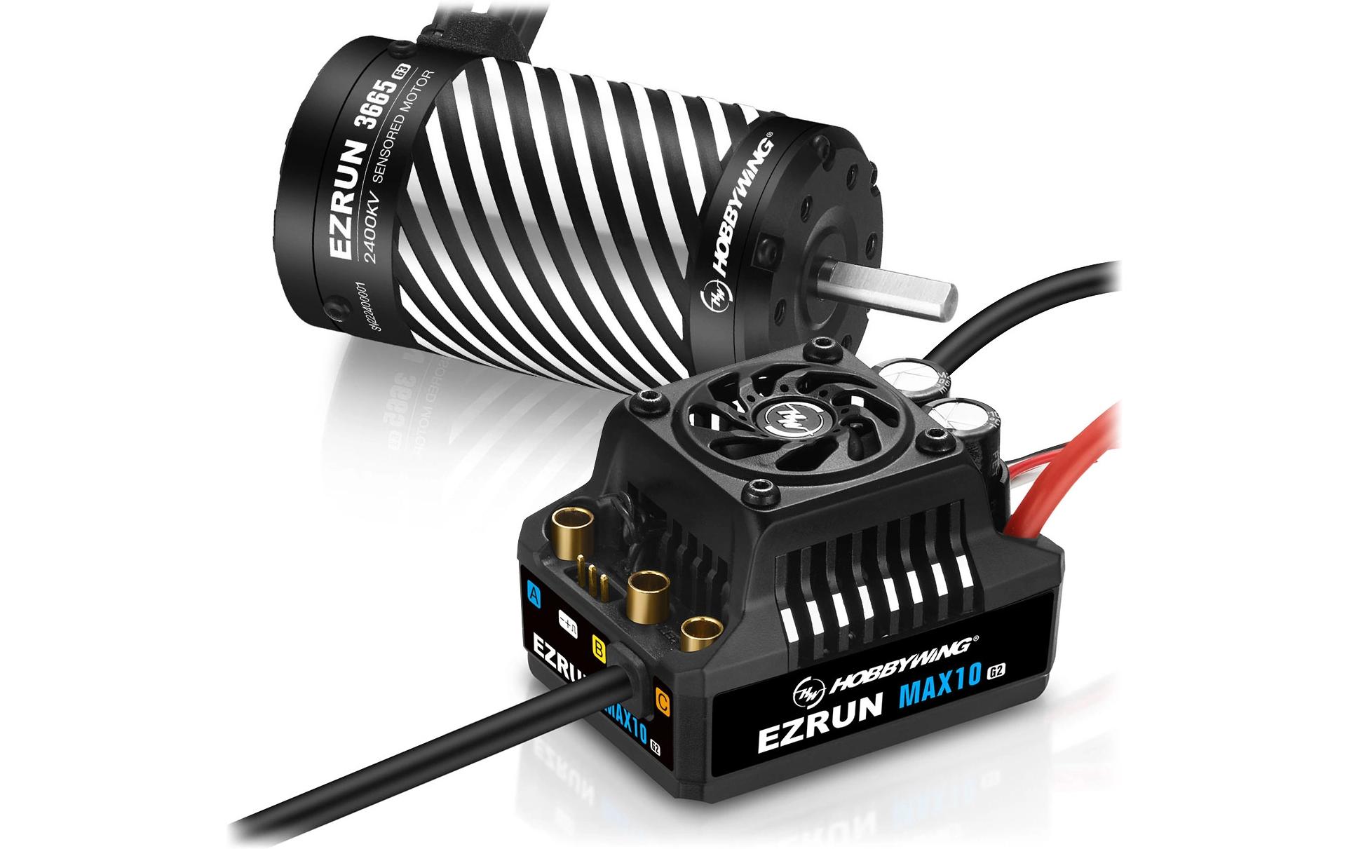 Hobbywing Brushless-Antriebsset Ezrun MAX10 G2 140A Combo 2400 kV Hobbywing Brushless-Antriebsset Ezrun MAX10 G2 140A Combo 2400 kV