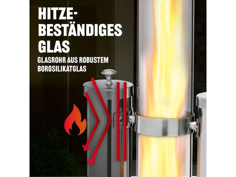 Landmann Pellet-Fackel 135 cm, Schwarz/Edelstahl