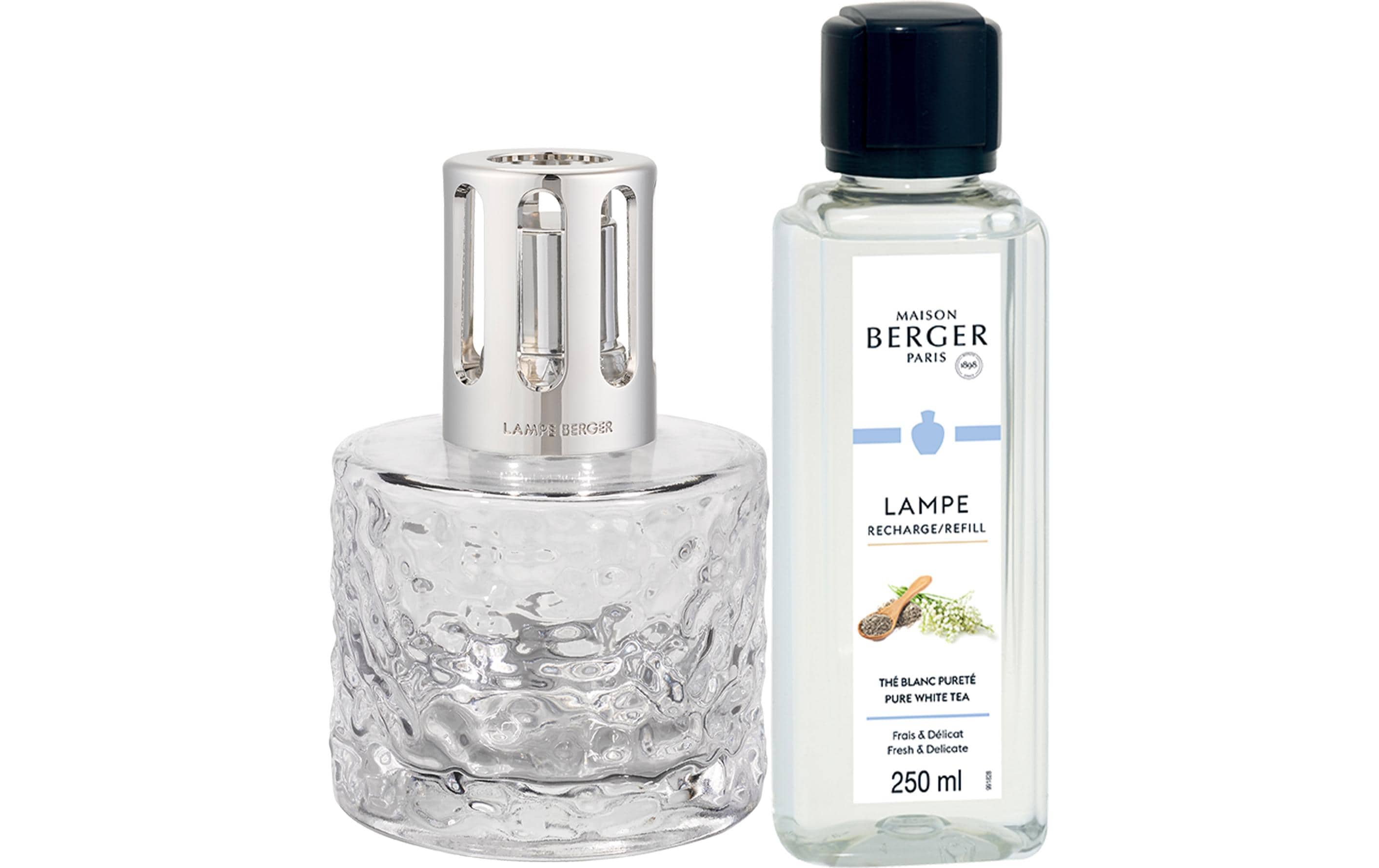 Maison Berger Duftlampe Mirage + 250 ml The Blanc Purete, Transparent