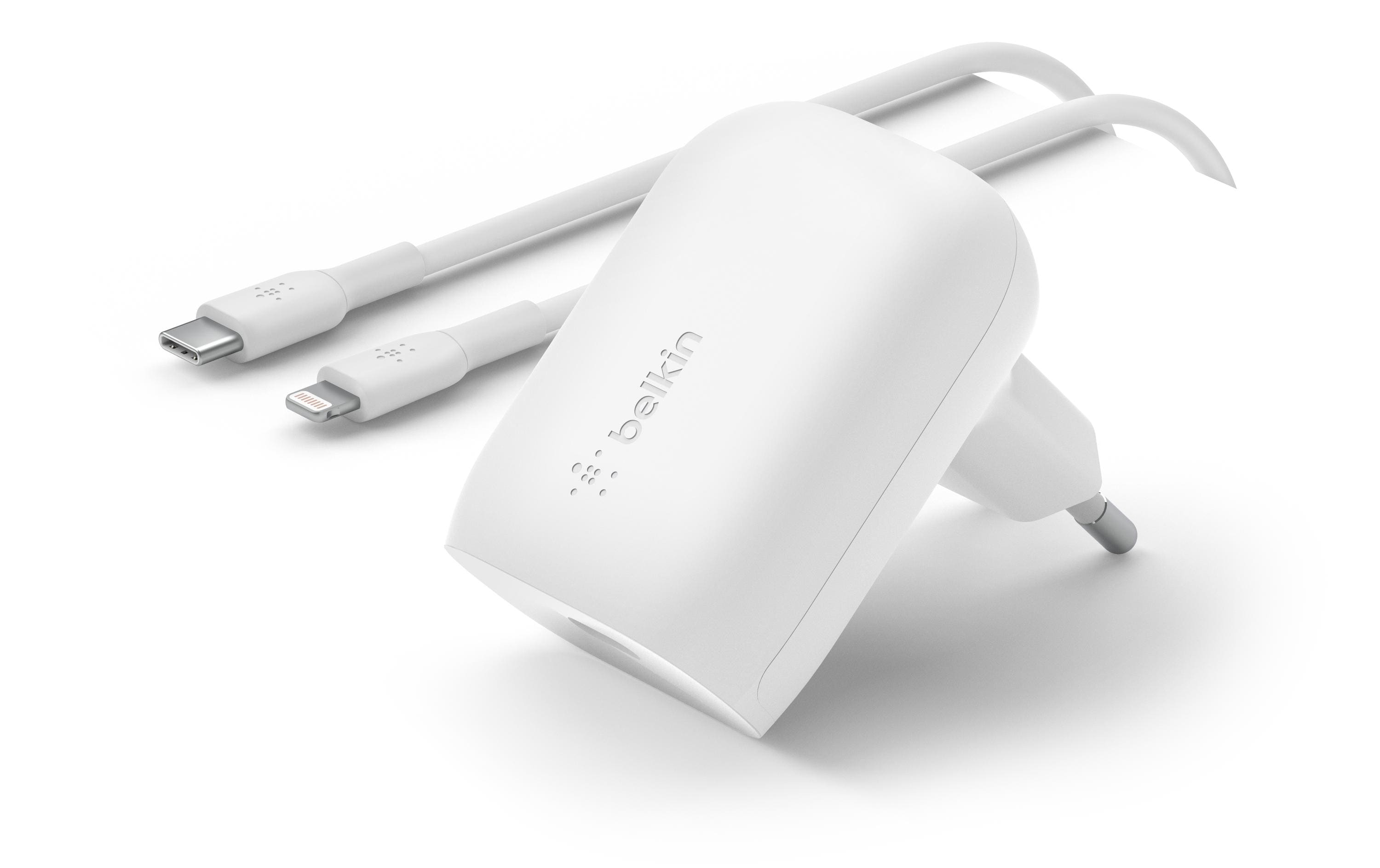 Belkin USB-Wandladegerät Boost Charge USB-C-Lightning PD & PPS 30W Belkin USB-Wandladegerät Boost Charge USB-C-Lightning PD & PPS 30W