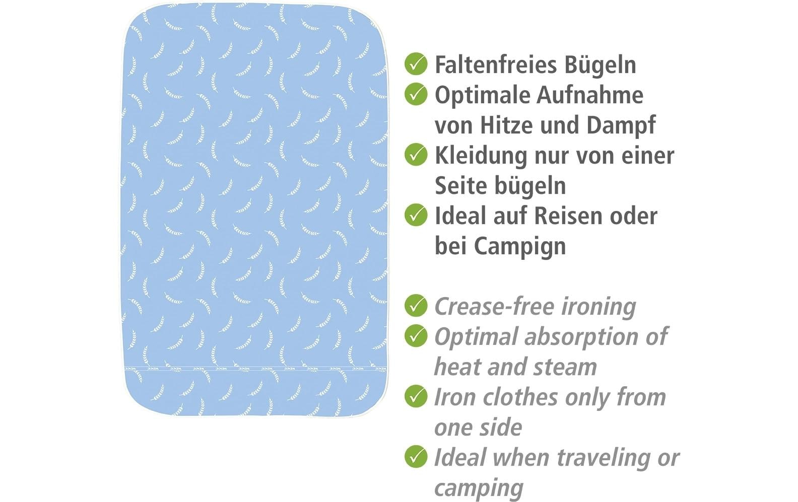 Wenko Bügeldecke Air Comfort 130 x 65 cm, Blau