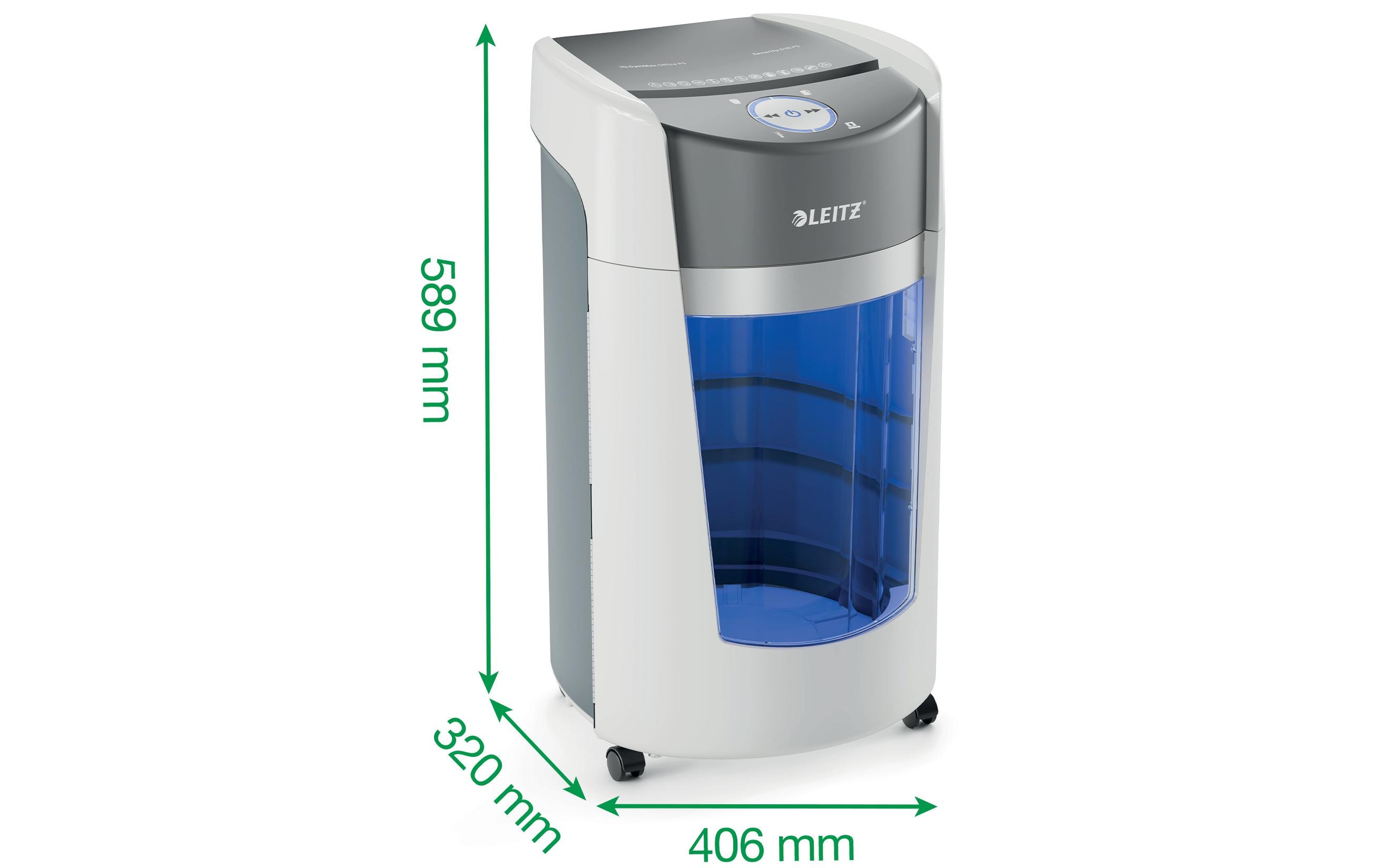 Leitz Bürogeräte Aktenvernichter IQ OptiMax Office P-5, 10 Blatt