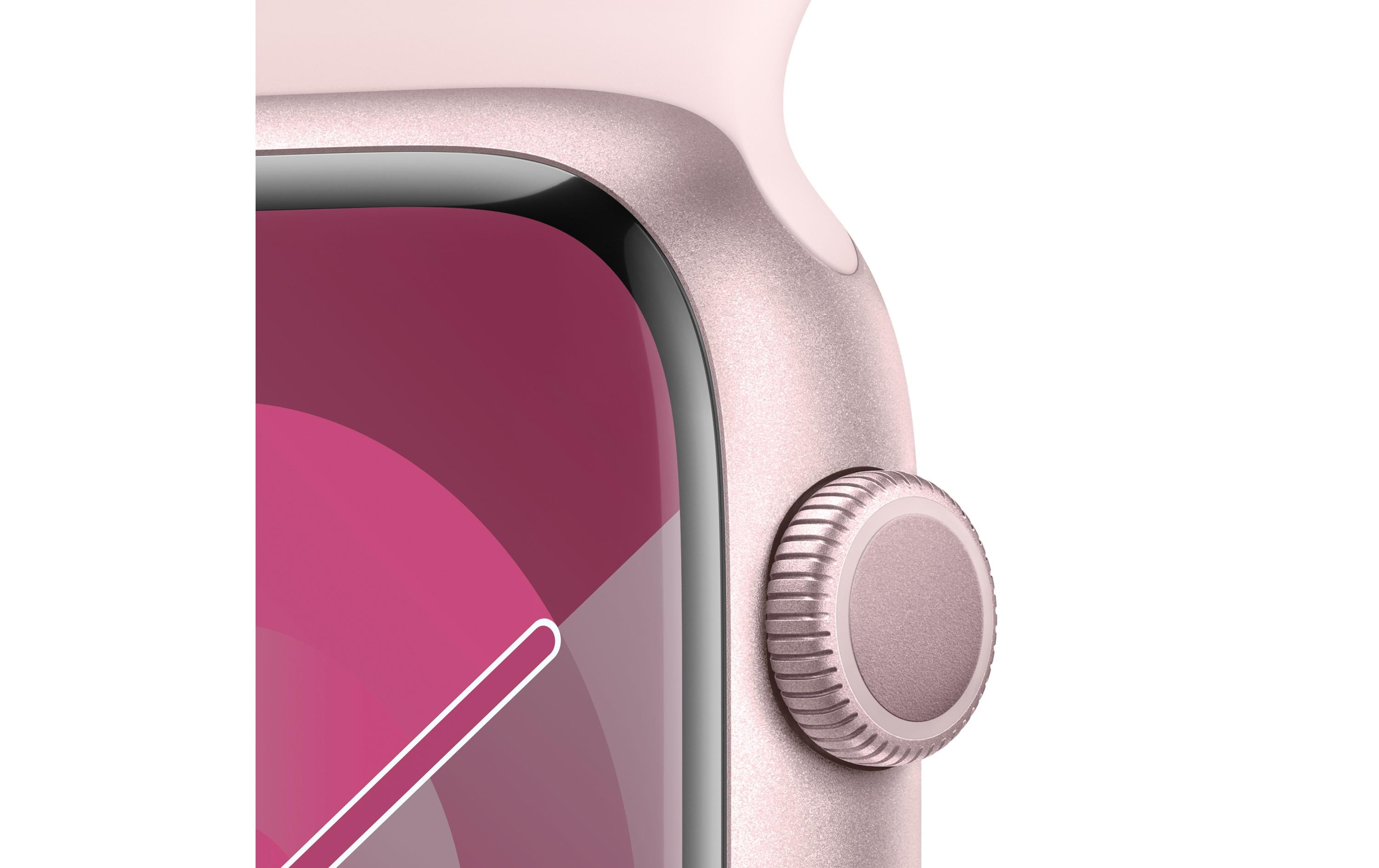 Apple Watch Series 9 45 mm Alu Pink Sport Hellrosa M/L