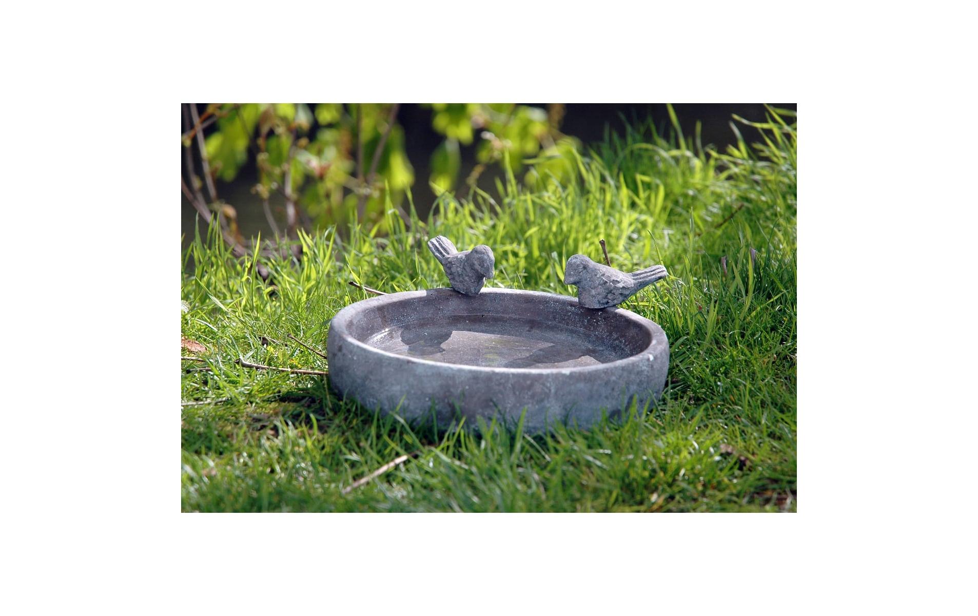 dobar Vogeltränke Pool-Oase, 18 x 18 x 4.5 cm, Zement