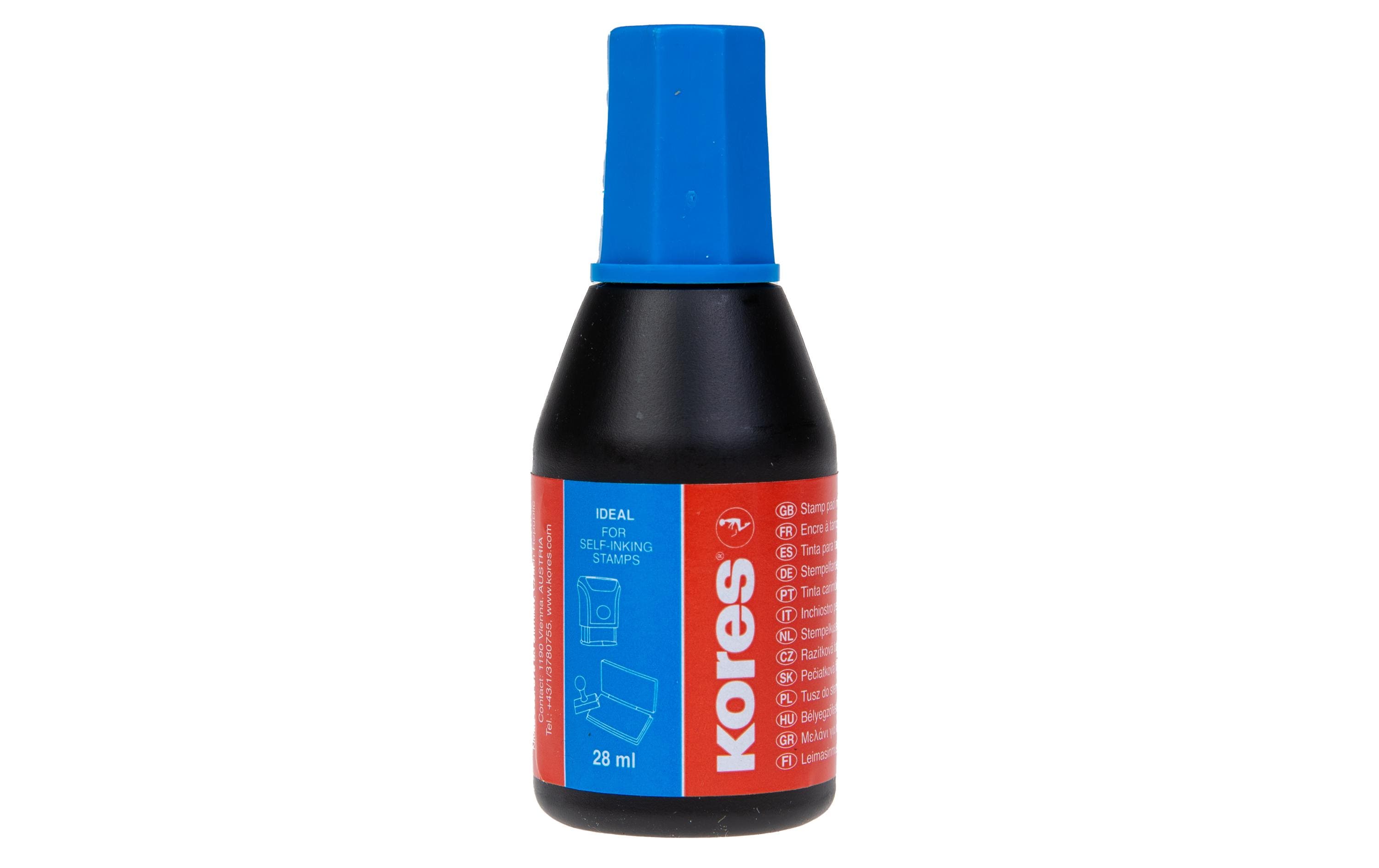 Kores Stempelfarbe 28 ml, Blau Kores Stempelfarbe 28 ml, Blau