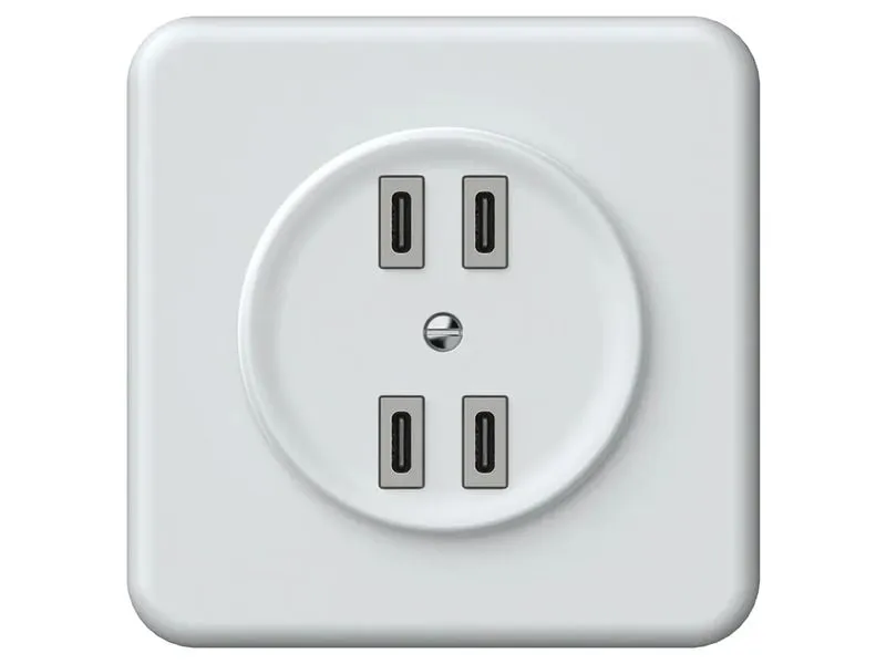 Hager ORIGIN UP Ladesteckdose 4xUSB-C 20W PD ws Hager ORIGIN UP Ladesteckdose 4xUSB-C 20W PD ws