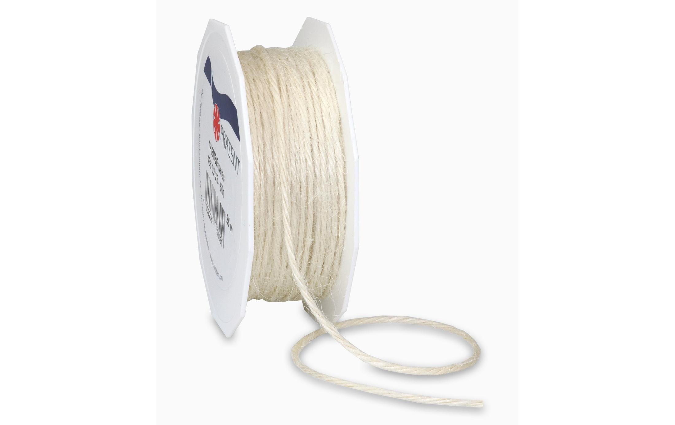 Pattberg Juteband 2 mm x 25 m, Weiss