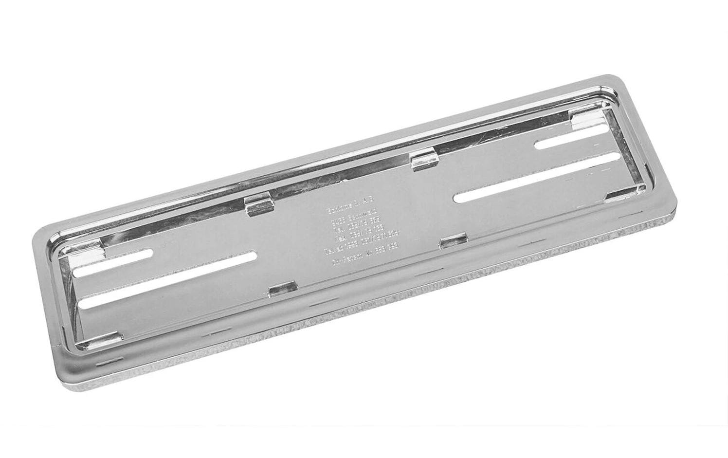 TopLine Kennzeichenhalterset 30 x 8 / 50 x 11 cm Verchromt