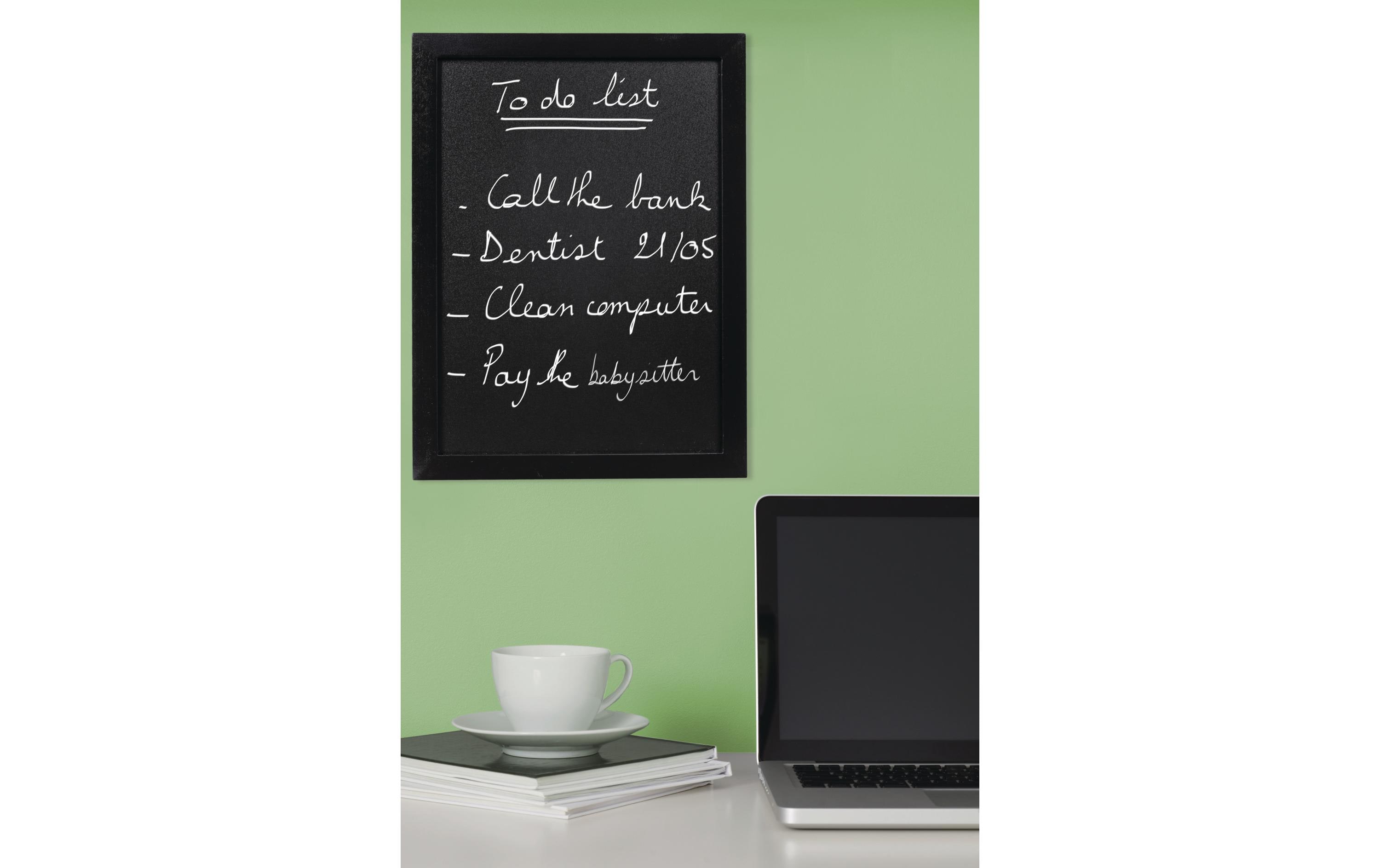 Securit Wandtafel Woody 30 x 40 cm Schwarz