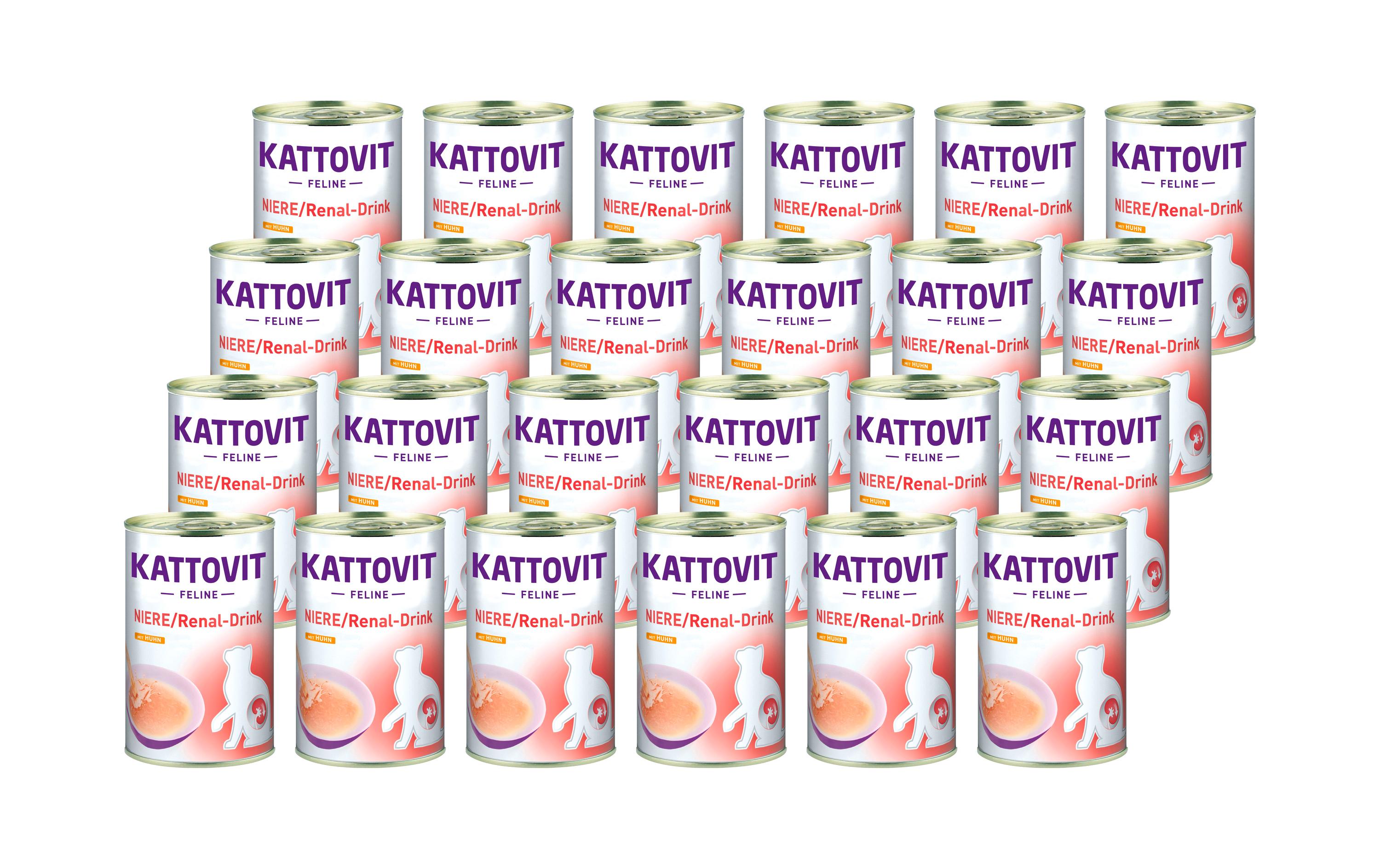 Kattovit Katzen-Snack Niere/Renal Drink, Huhn, 24 x 135 ml