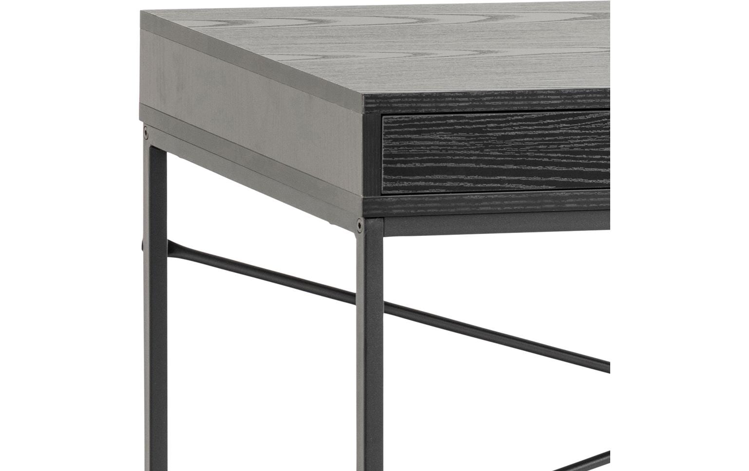 AC Design Tisch Seaford, Schwarz matt / Schwarz matt