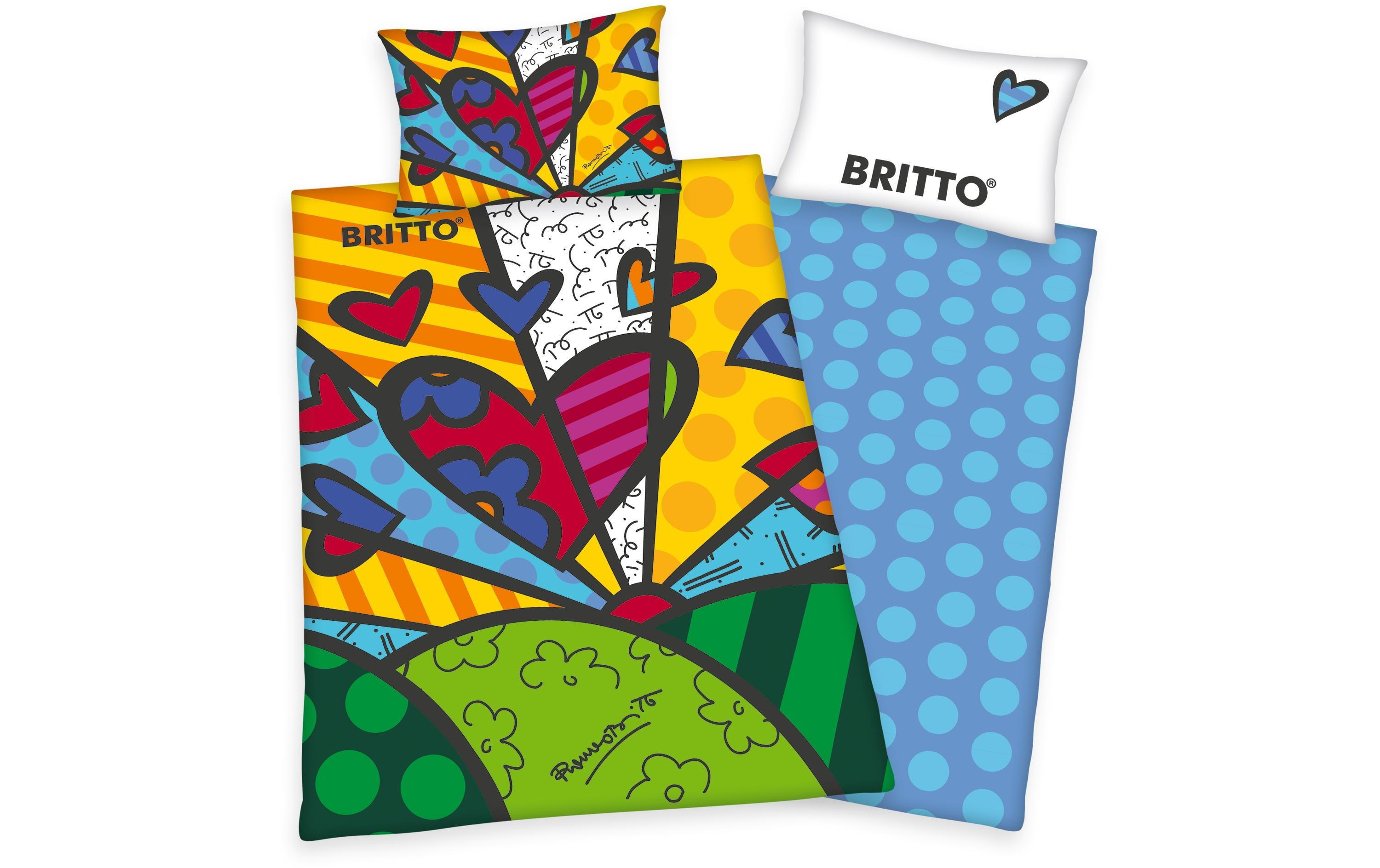 Herding Kinder Bettwäschegarnitur Britto Herz 160 x 210 cm