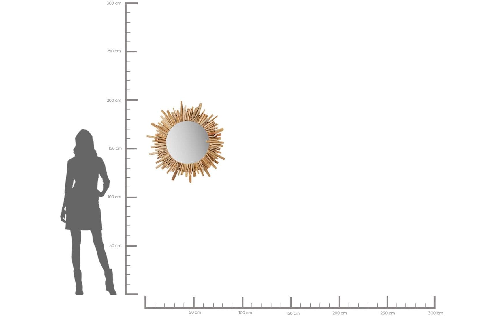 Kare Spiegel Legno 82 cm, Braun