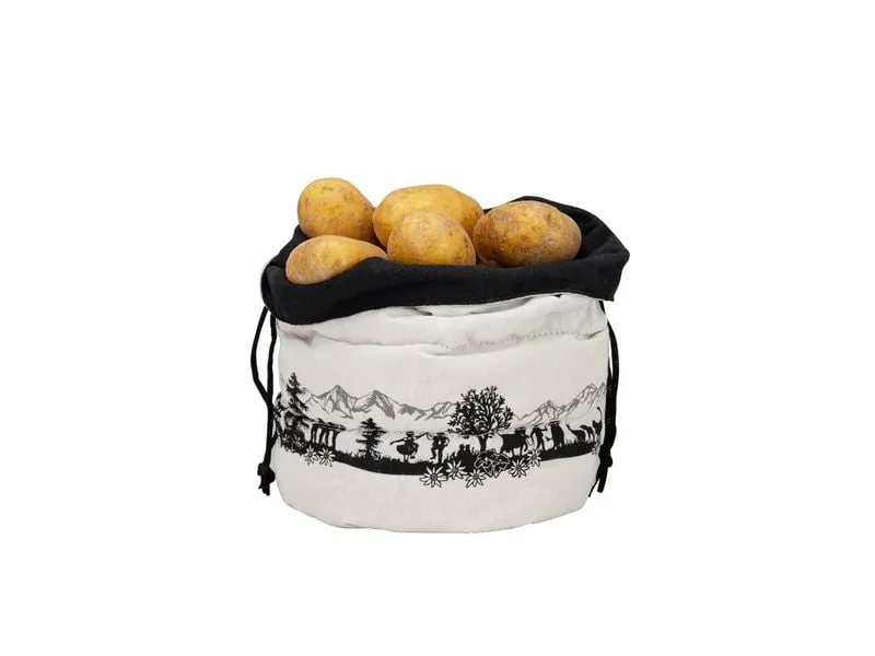 Nouvel Kirschkernkartoffeltasche «Alpfest» Beige/Schwarz