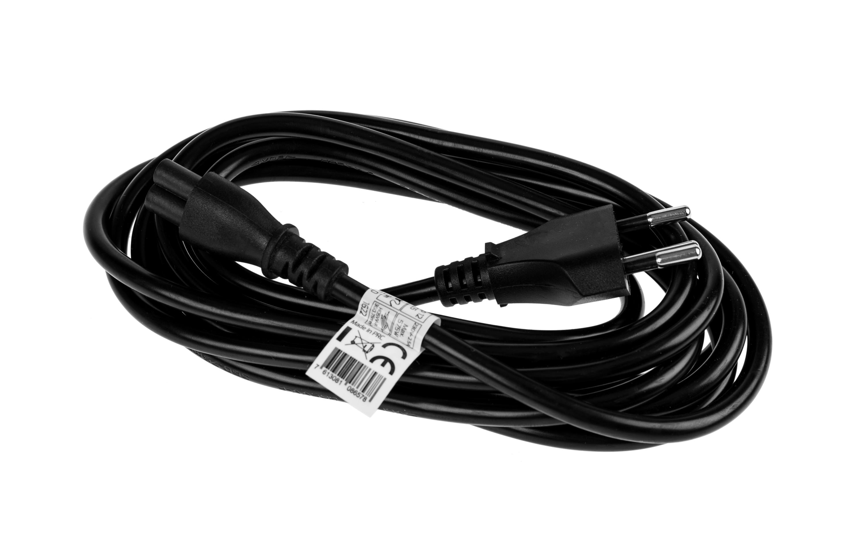 FURBER.power Netzkabel C5-T12 3.0 m Schwarz