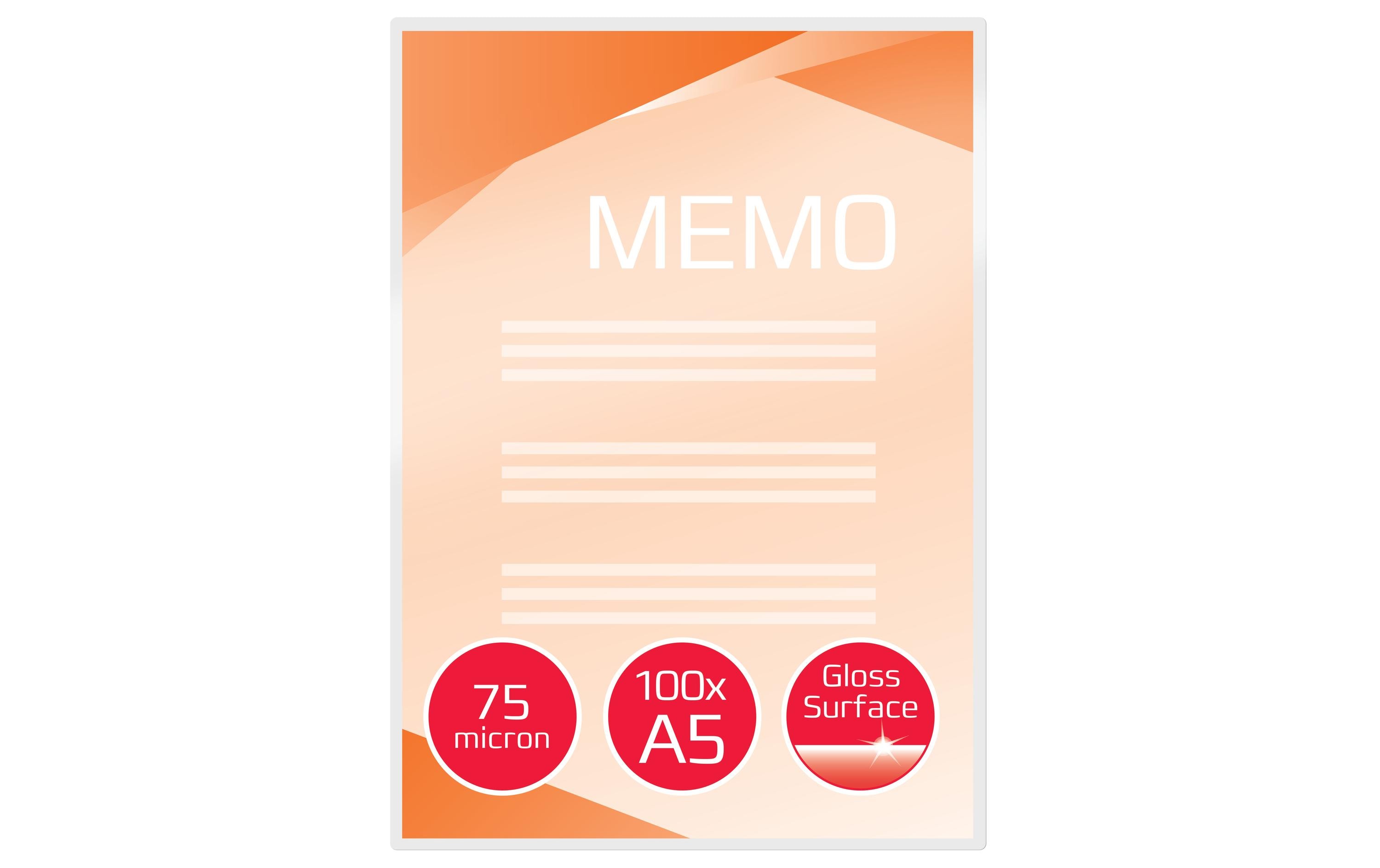 GBC Laminierfolie A5, , 100 Stück, Glänzend