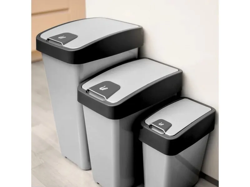 keeeper Abfalleimer Magne 45 l, Flip-Deckel, light silver keeeper Abfalleimer Magne 45 l, Flip-Deckel, light silver