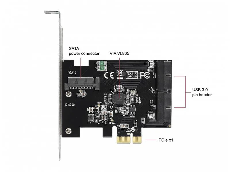 Delock PCI-Express-Karte 2x USB 3.0 intern (Pfostenstecker) Delock PCI-Express-Karte 2x USB 3.0 intern (Pfostenstecker)