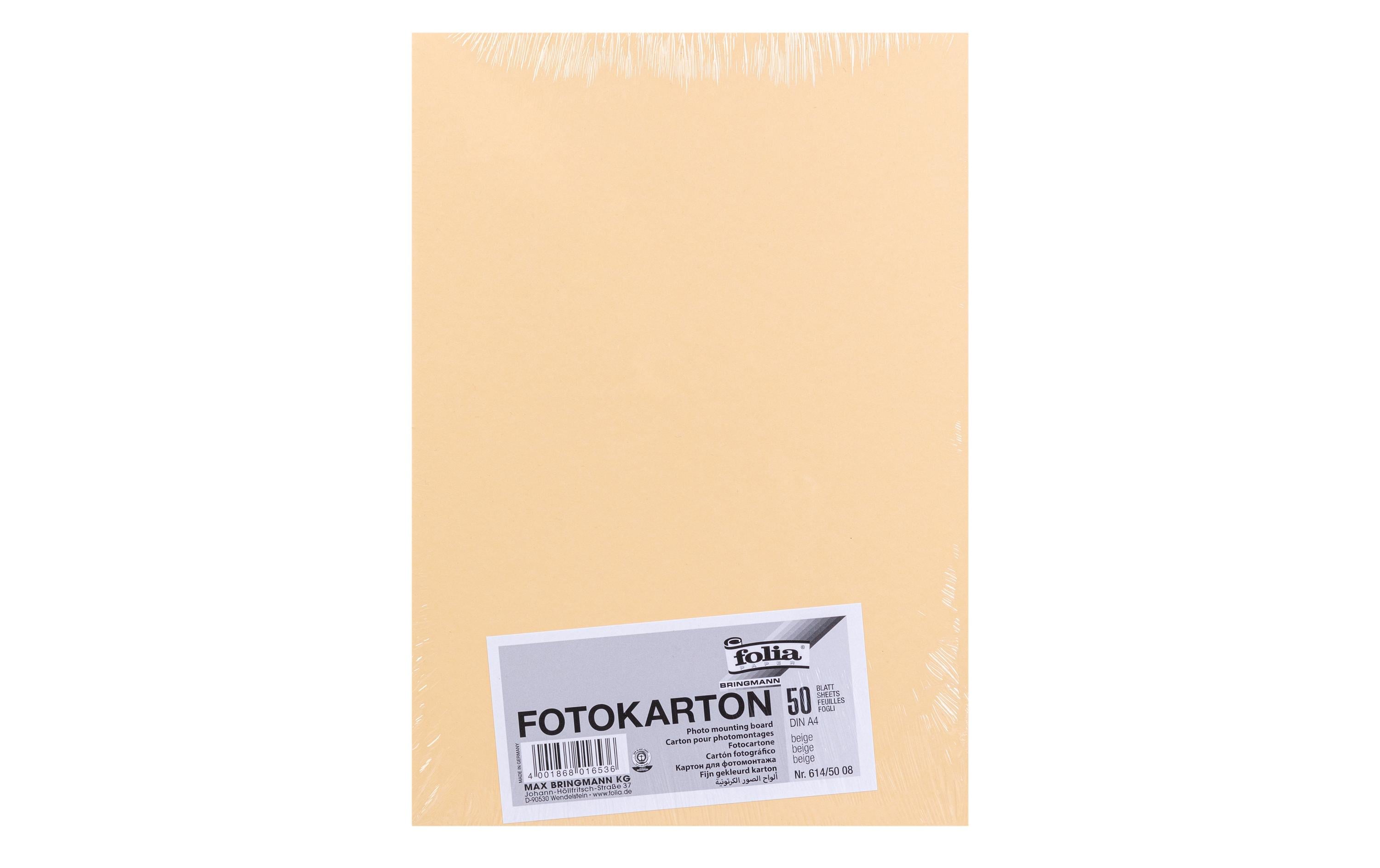 Folia Fotokarton A4, 300 g/m², 50 Blatt, Beige