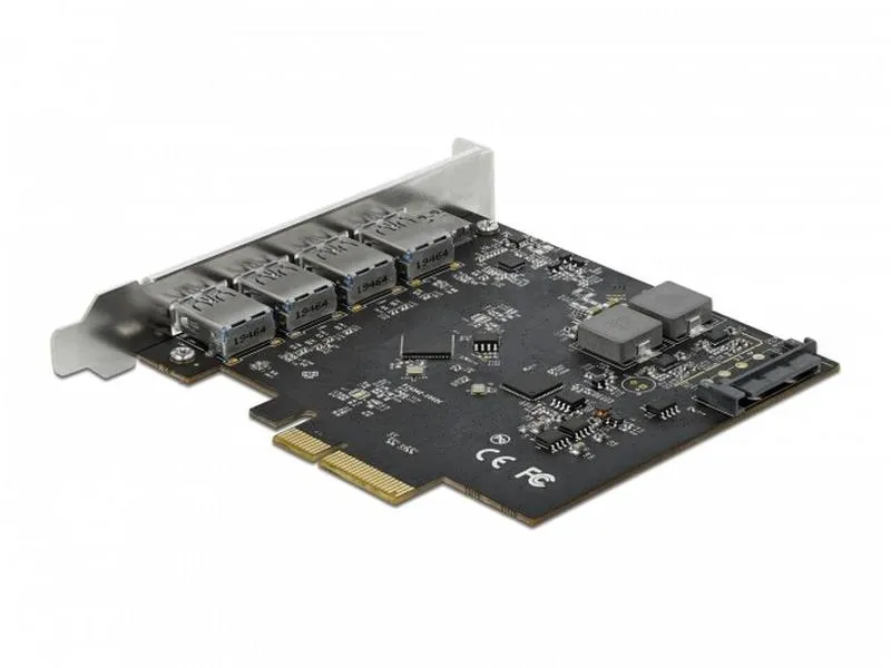 Delock PCI-Express-Karte USB 3.1 Gen2 - 1x USB-C + 4x USB-A