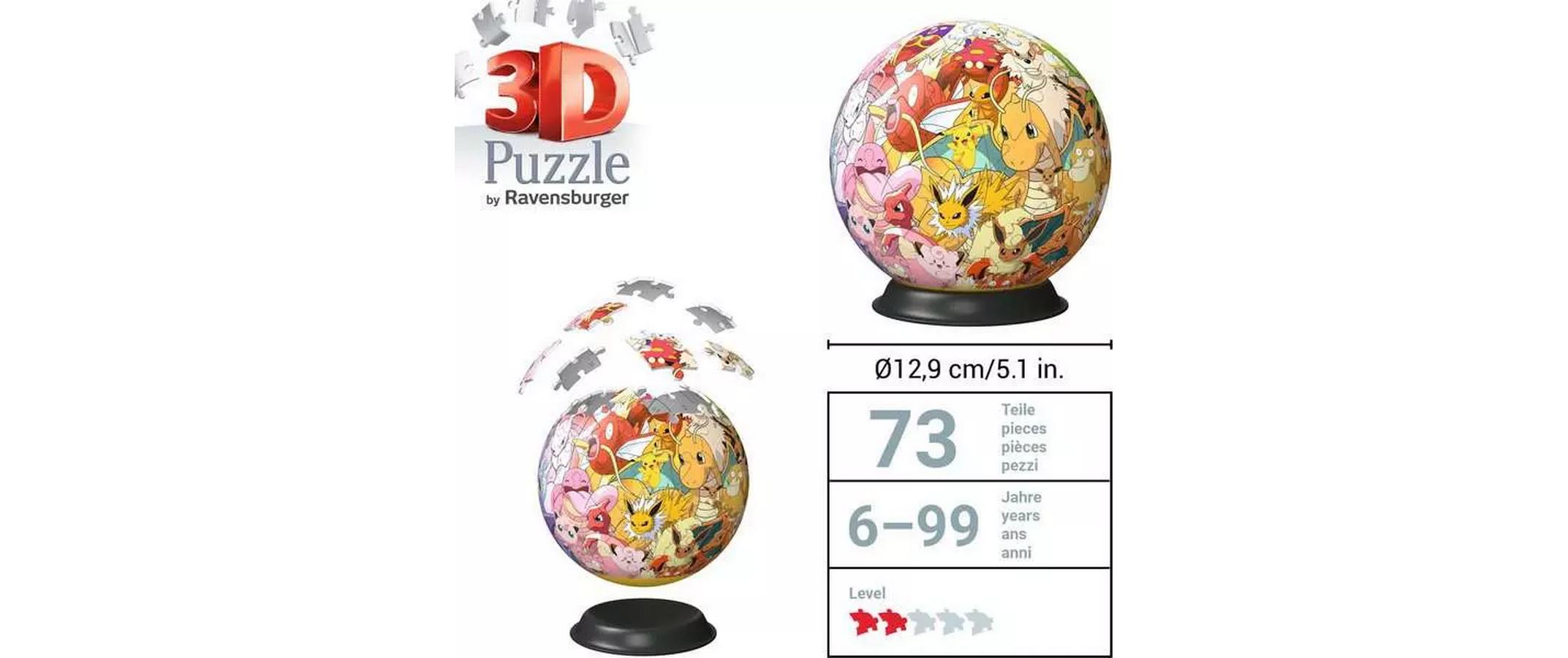 Ravensburger 3D Puzzle Ball: Pokémon – Kanto Region