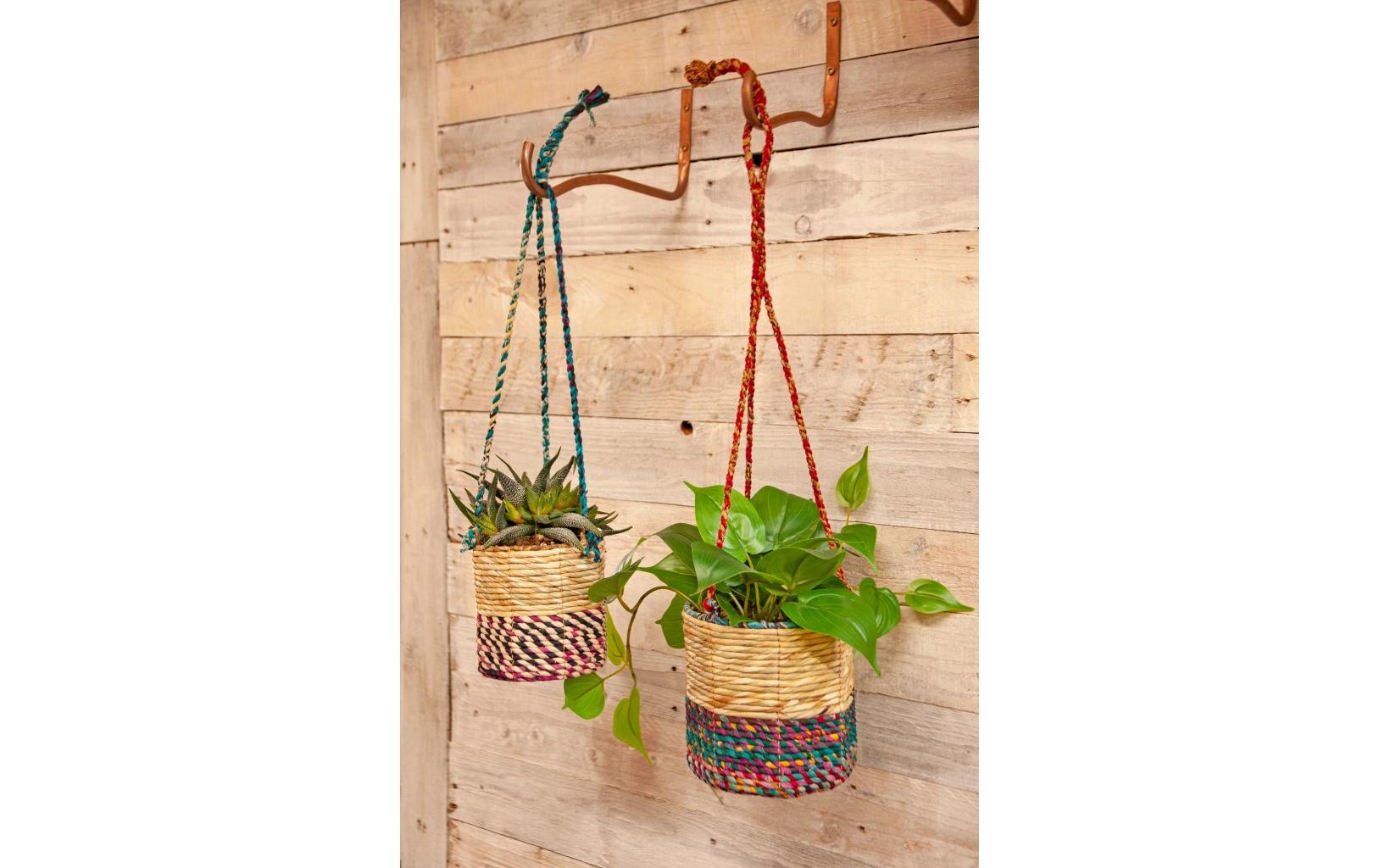 Ambiance Artisan Pflanzenkorb, klein assortiert, 12 x 12 cm