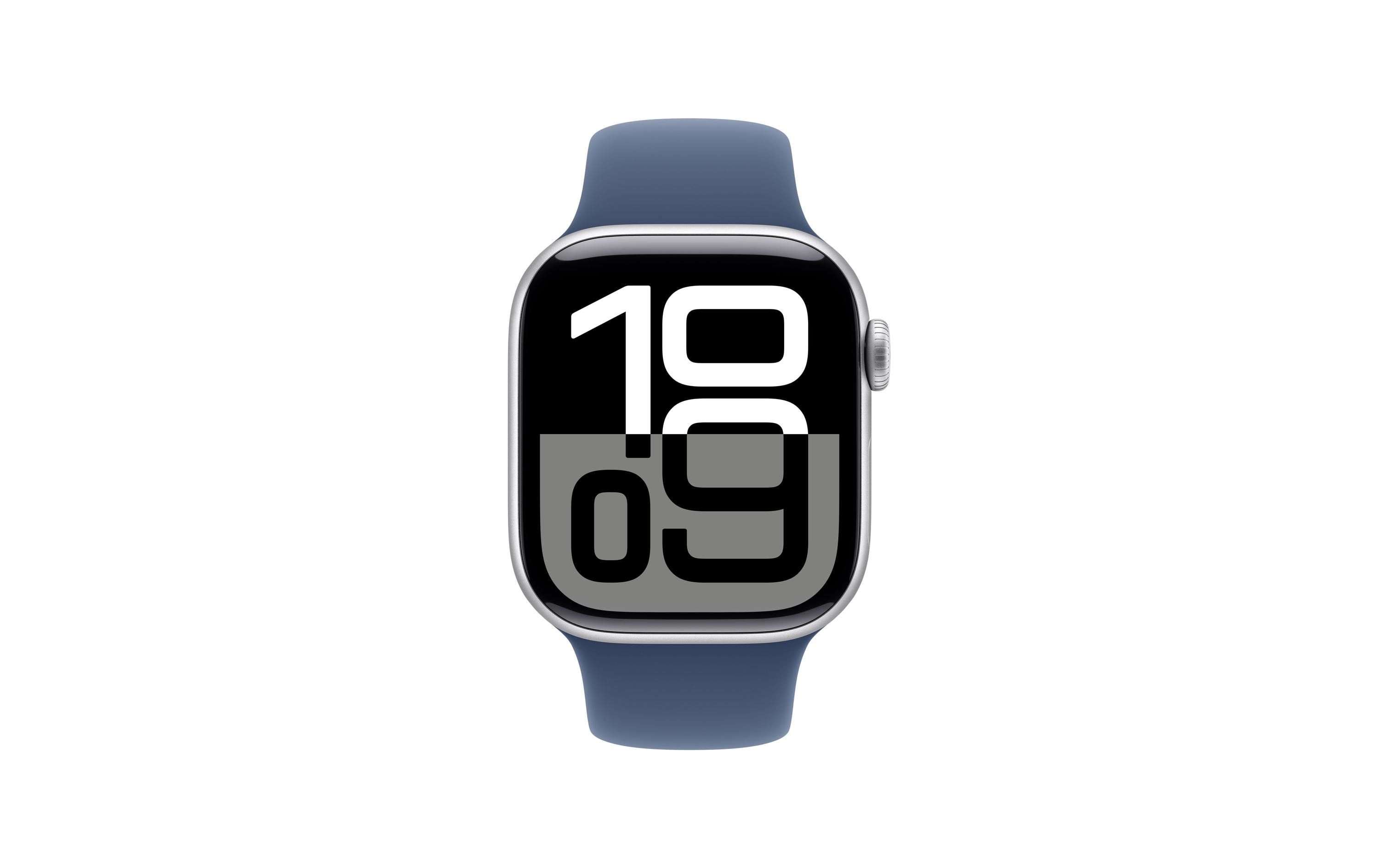 Apple Watch Series 10 42 mm Alu Silber Sport Denim M/L Apple Watch Series 10 42 mm Alu Silber Sport Denim M/L