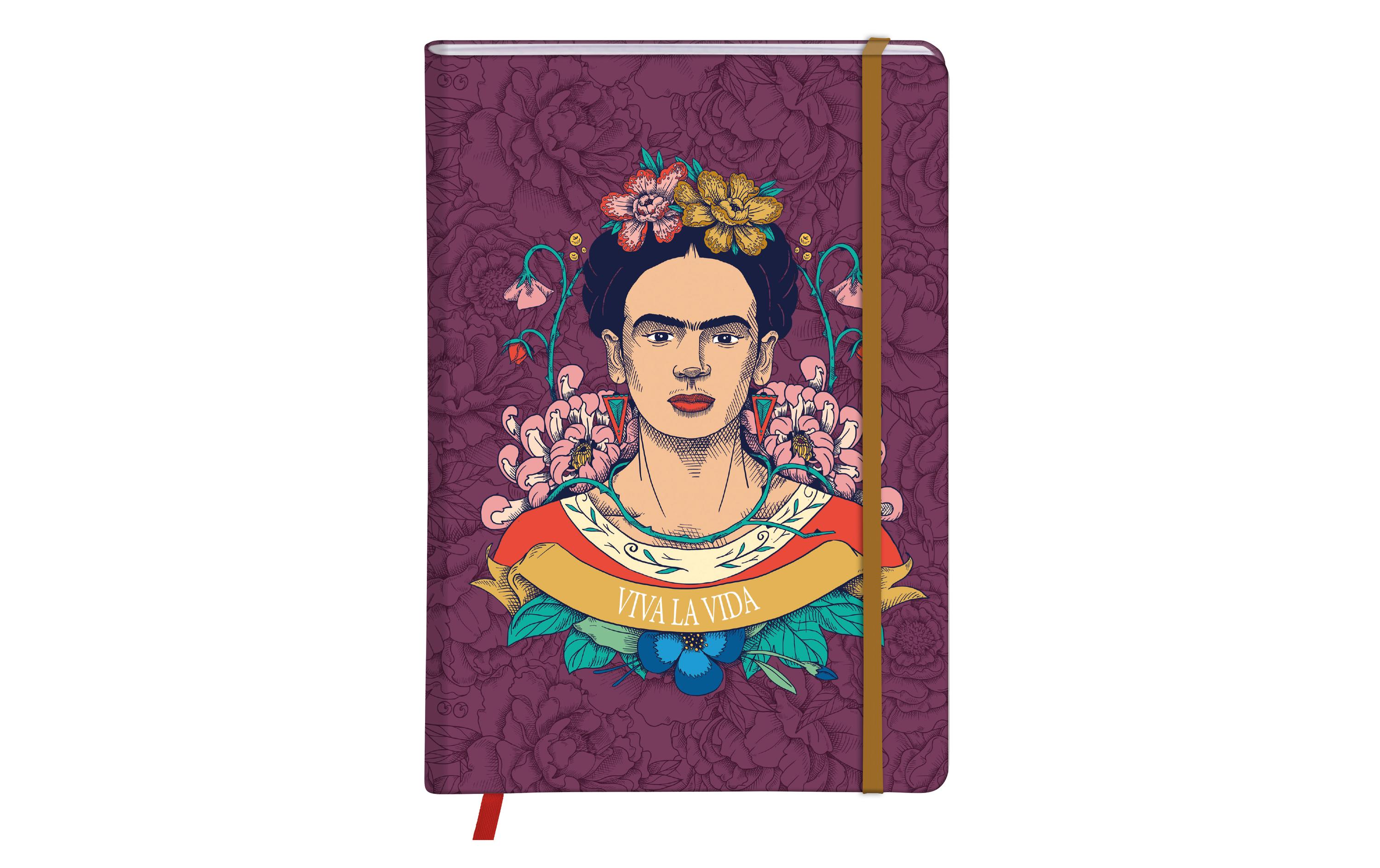 Clairefontaine Notizbuch Frida Kahlo assortiert, A5, Liniert, Mehrfarbig