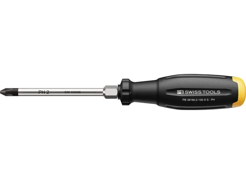 PB Swiss Tools PH-Kreuzschraubenzieher SwissGrip Evo PB 38190.2-100 D S PB Swiss Tools PH-Kreuzschraubenzieher SwissGrip Evo PB 38190.2-100 D S