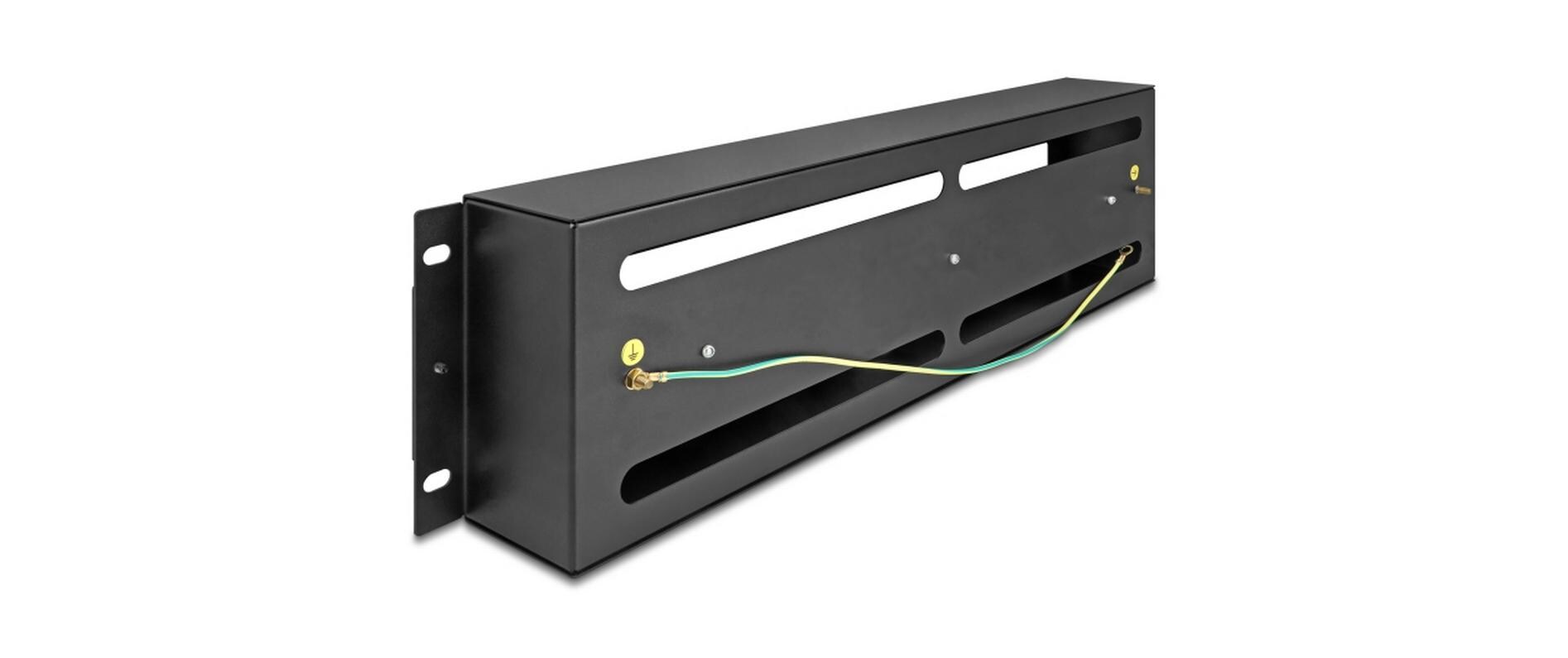 Delock Schutzschalterleiste 3HE 19, Schwarz