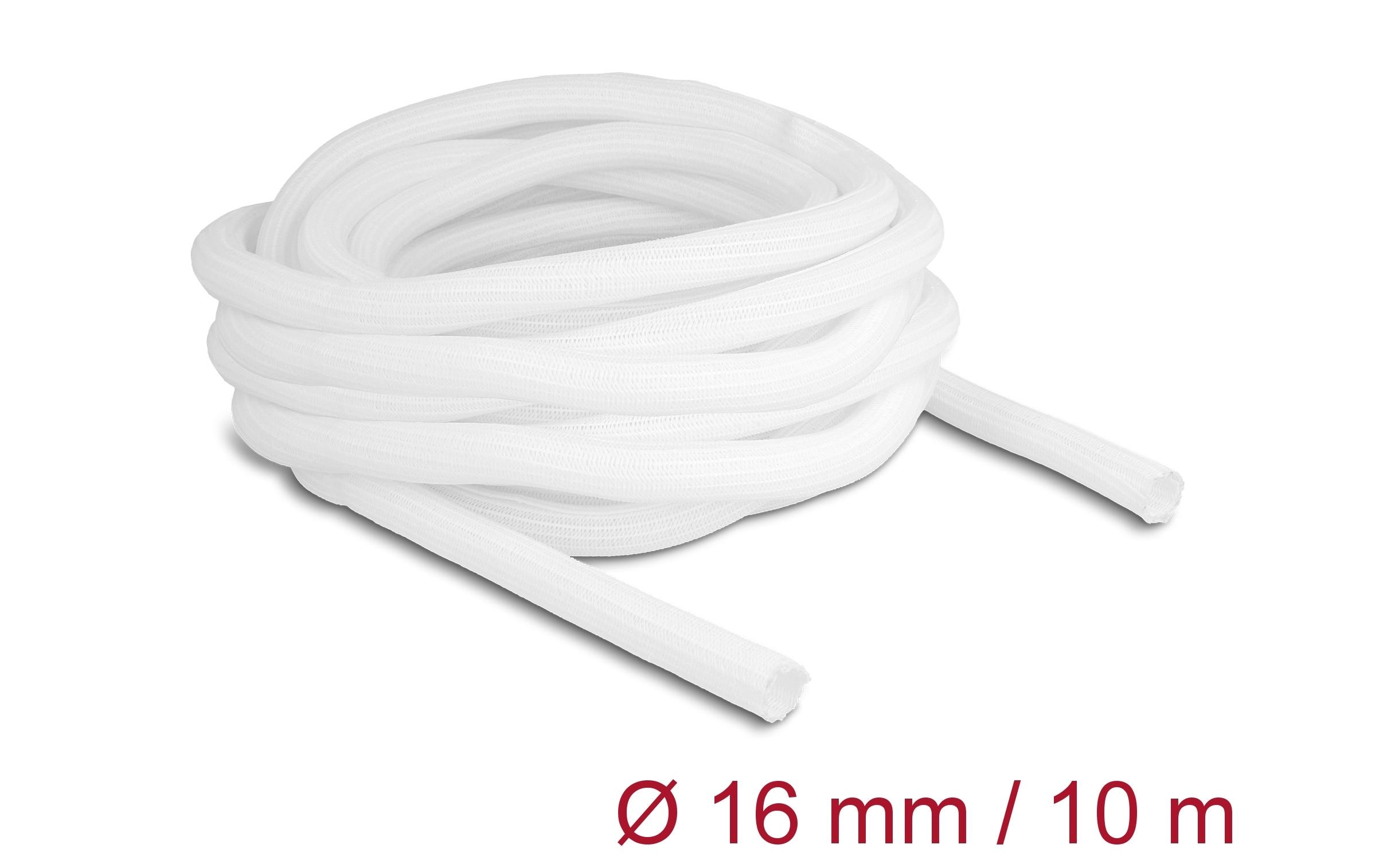 Delock Geflechtschlauch Selbstschliessend 10 m x 16 mm Weiss Delock Geflechtschlauch Selbstschliessend 10 m x 16 mm Weiss