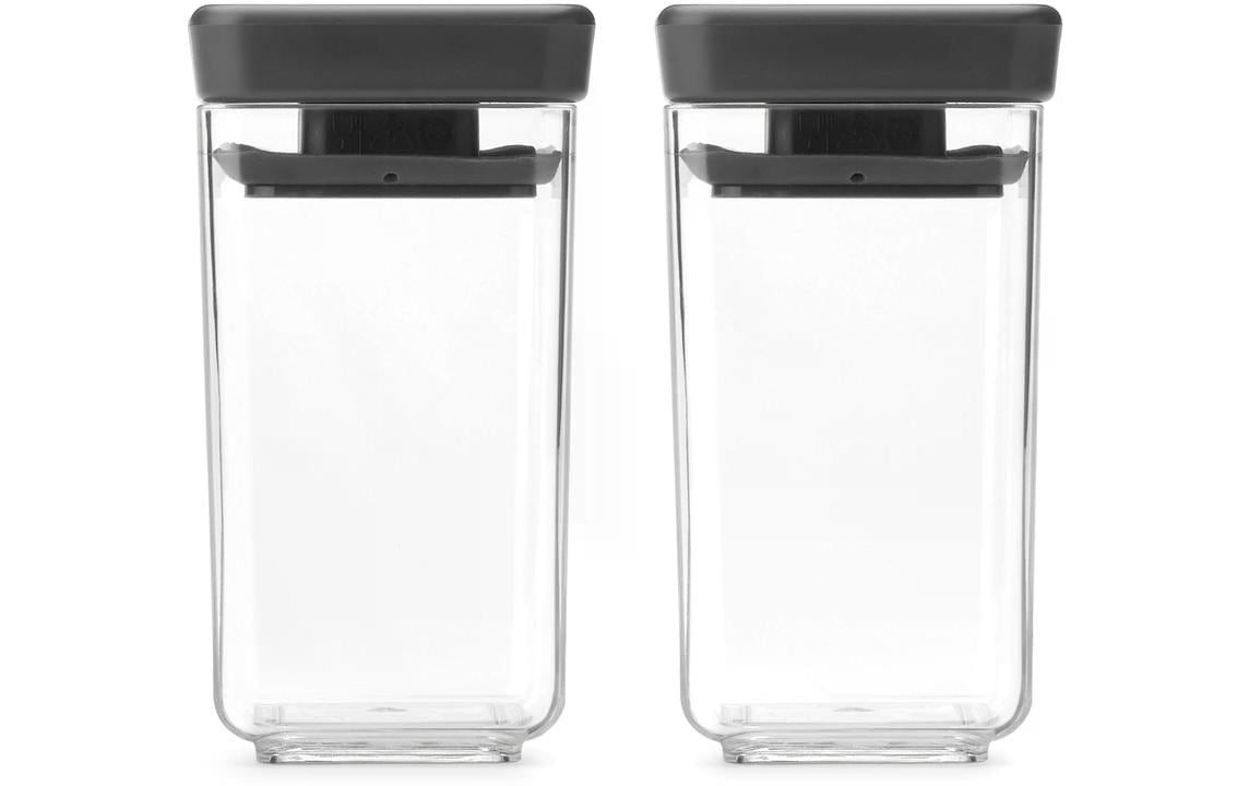 Brabantia Vorratsdose Tasty+ 0.3 l, Dunkelgrau/Transparent