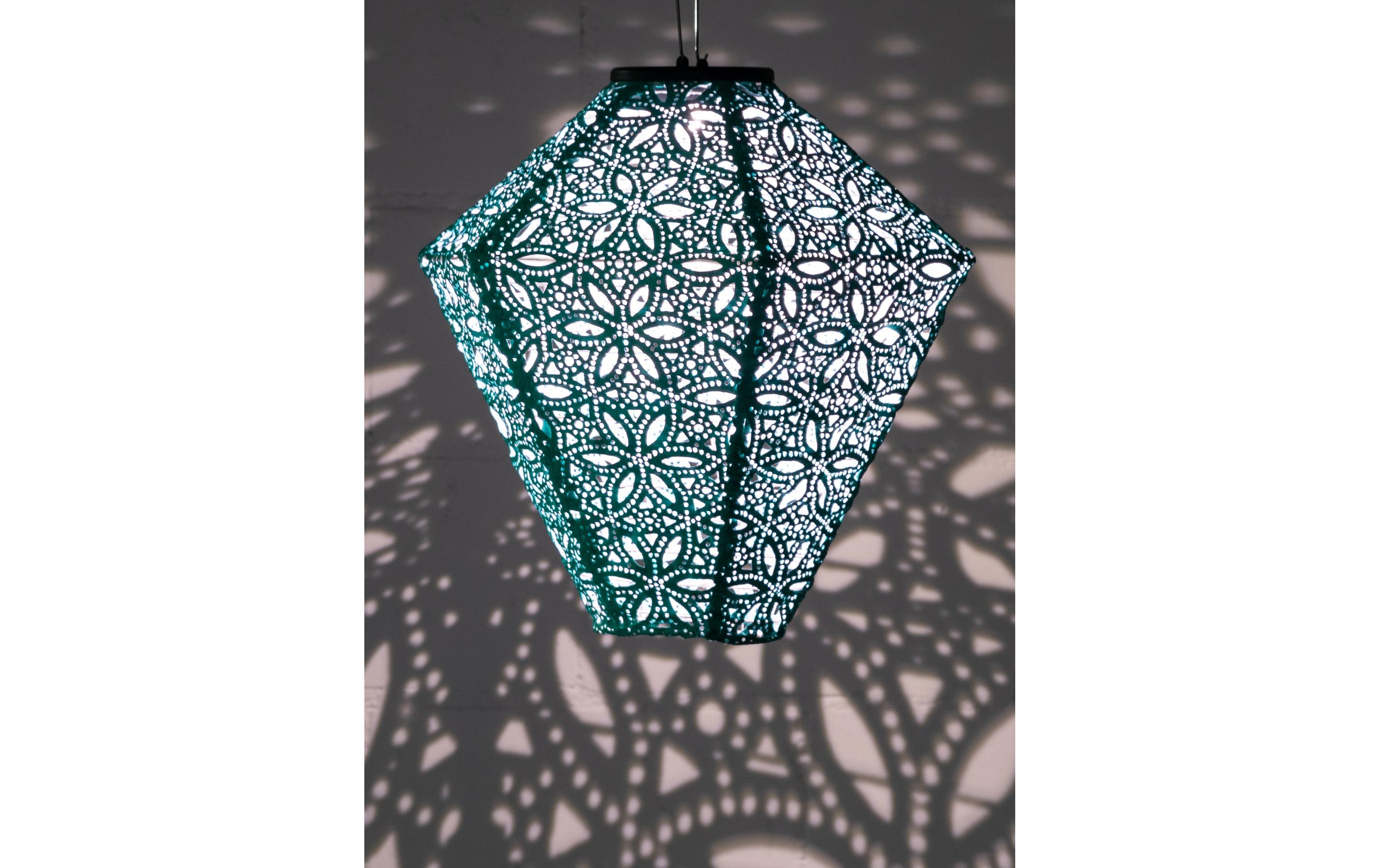 COCON Lampion LED Solar Diamant, Blau