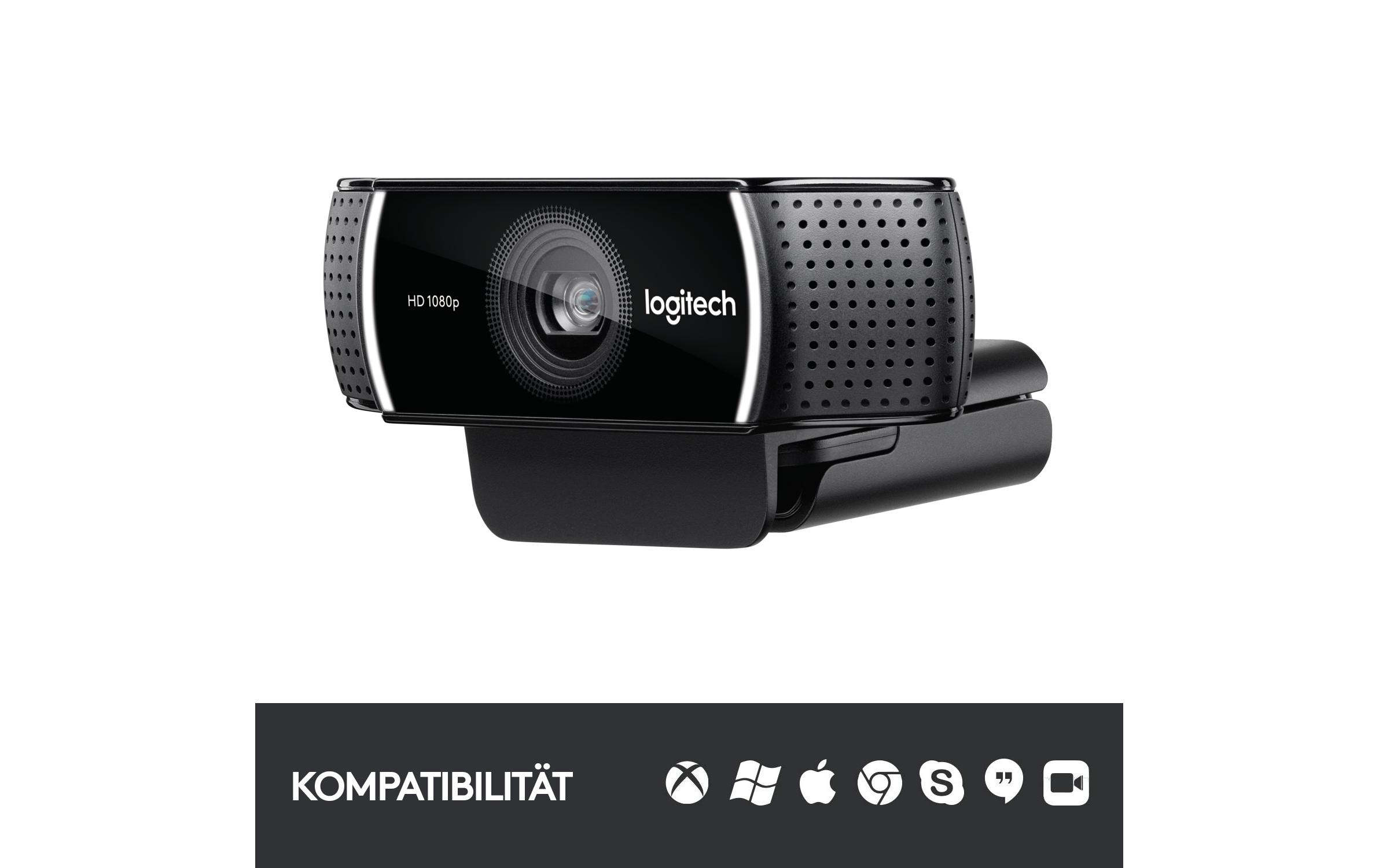 Logitech Webcam C922 Pro Stream , mit Stativ, Full-HD 1080p, USB
