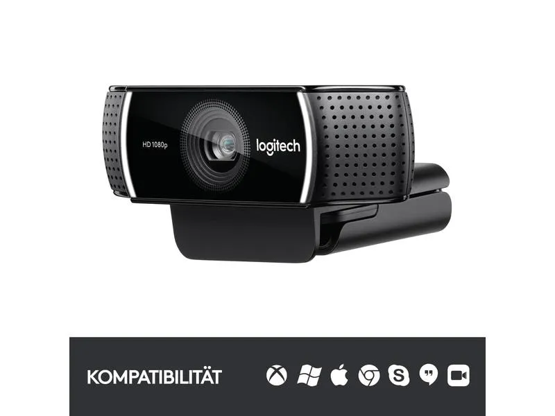 Logitech Webcam C922 Pro Stream , mit Stativ, Full-HD 1080p, USB
