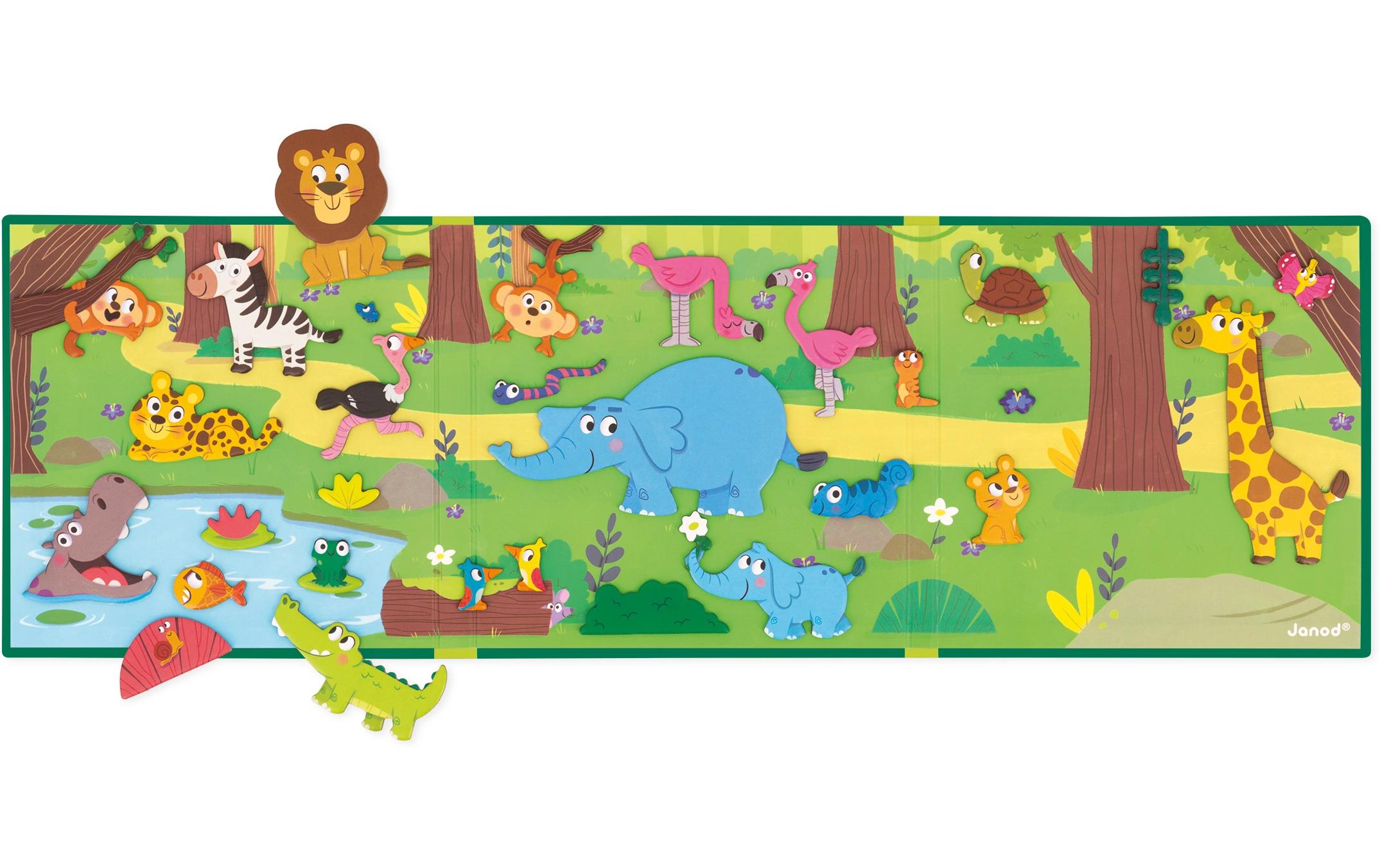 Janod Beschäftigungsspielzeug Magnetistories Afrikanische Tiere