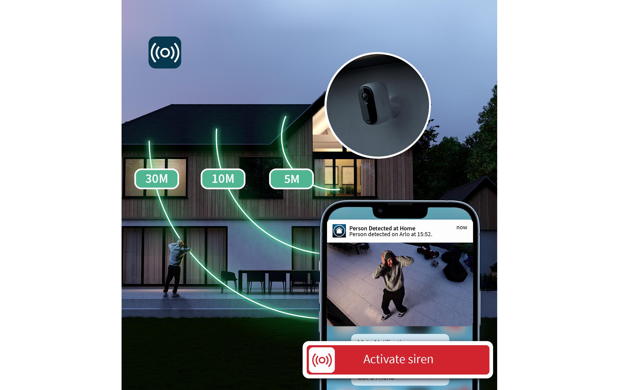 Arlo Netzwerkkamera IP 2er Pack, BUN3050-3060EUS Weiss